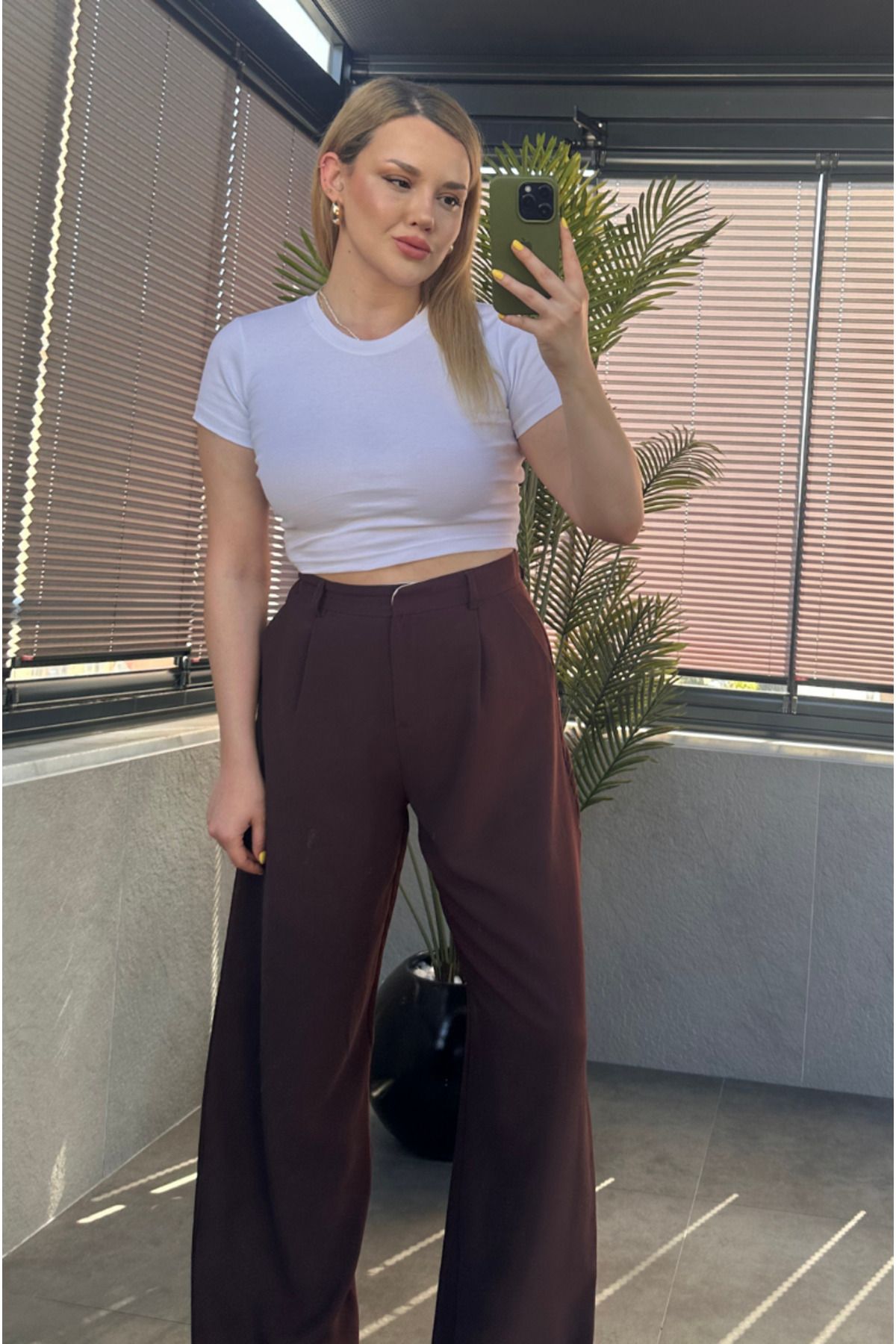 MİR STORE Beyaz Yarım Kollu Slim Basic Crop