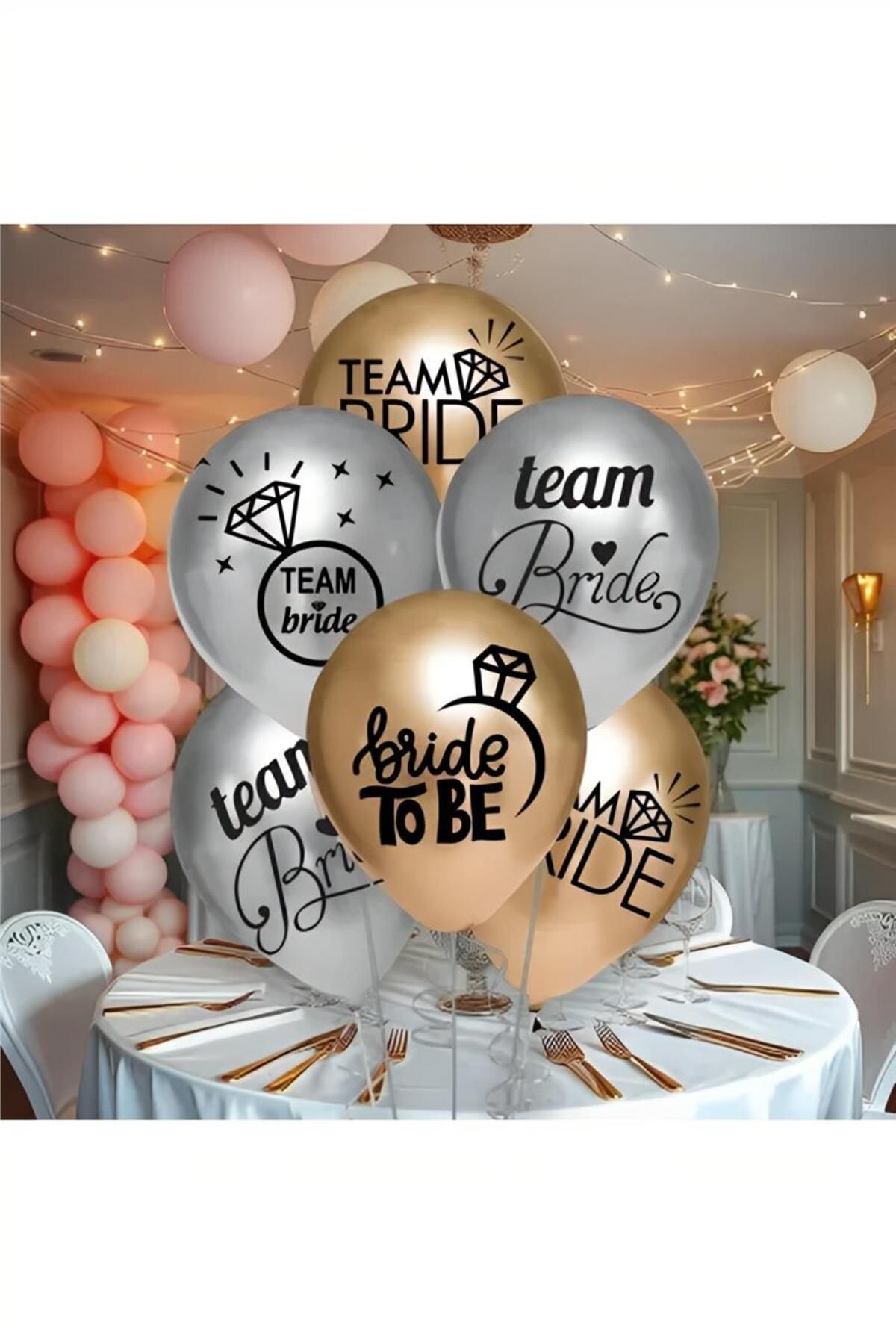 playzone Team Bride Baskılı Metalik Balon 12"