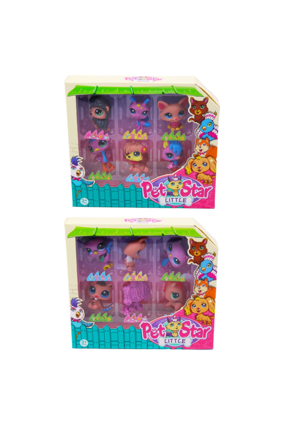 GÜVEN 1 ADET Littlest Pet Shop Neşeli Minişler 6'lı Miniş Ailesi Oyuncak Pet Star