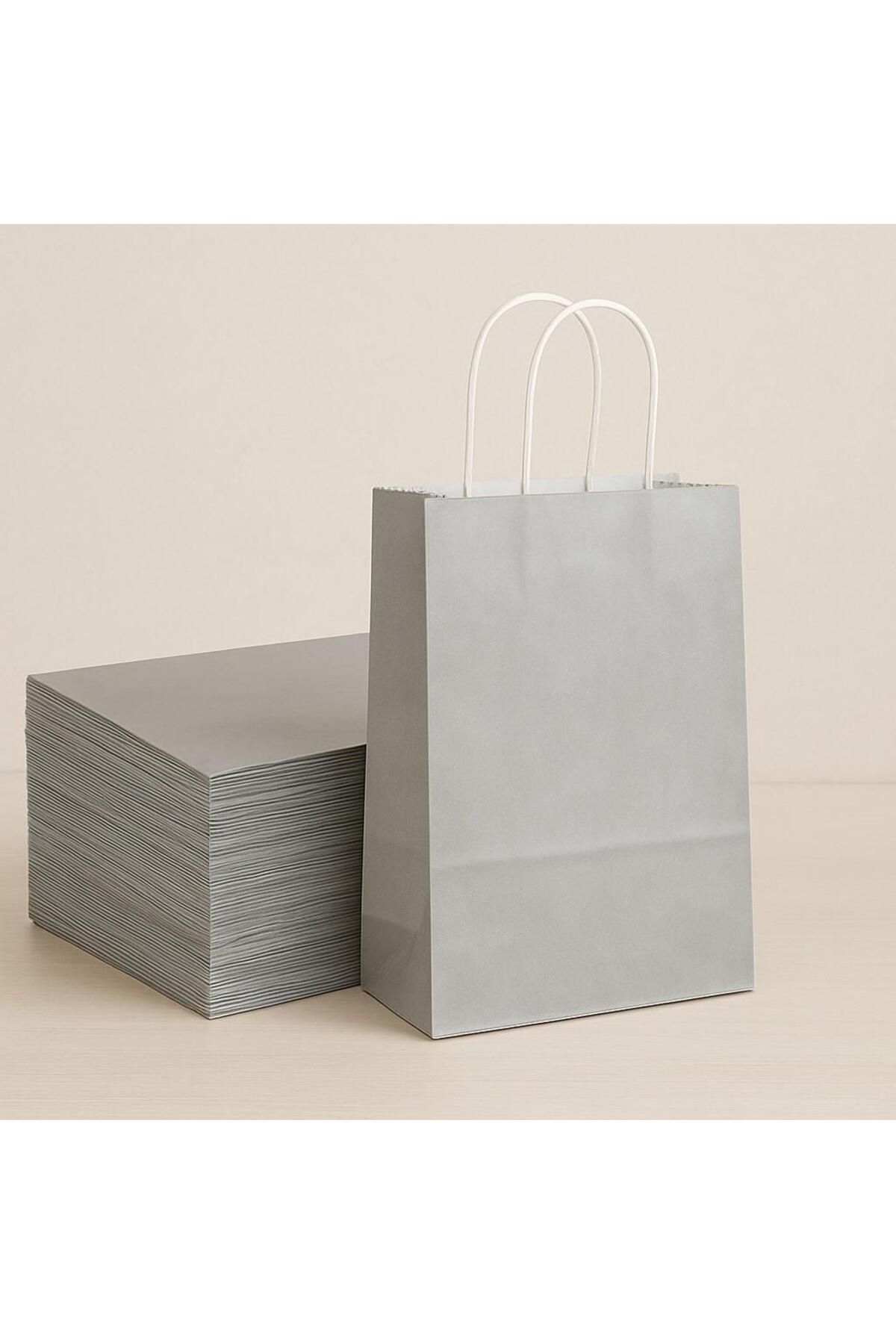 supertrend Süpertrend Roll-up Kraft Çanta Gümüş Orta Boy 25x31cm 25li