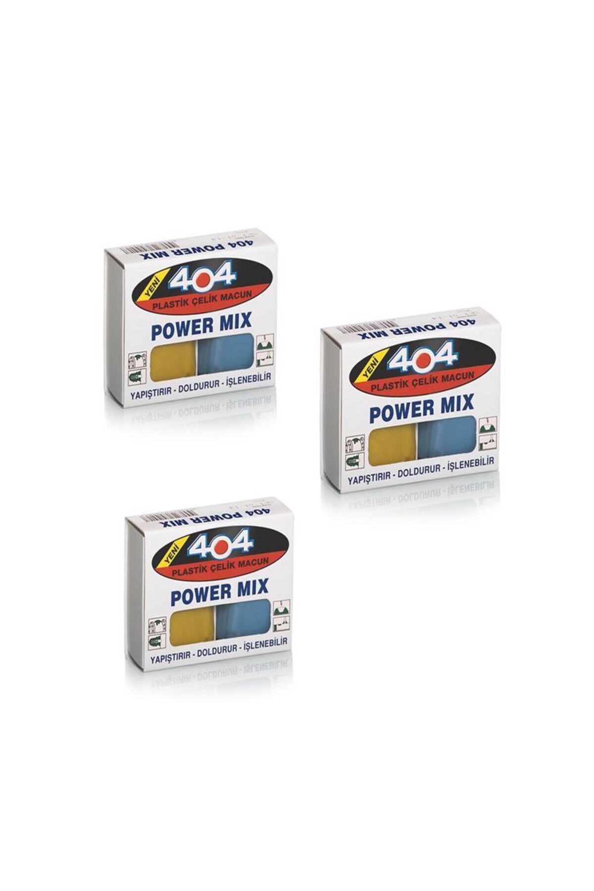 404 POWER MİX 40 GR. ÇOK GÜÇLÜ MACUN YAPIŞTIRICI 3 ADET