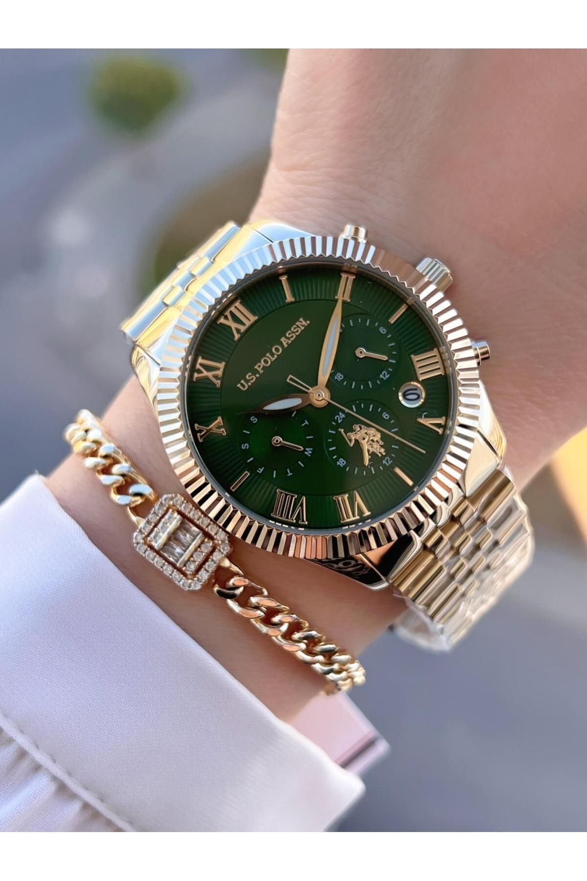 U.S. Polo Assn. U.s.Polo Assn Çelik Kordon İç Fonksiyonları Aktif 5 Atm 2 Yıl Garantili Kadın Kol Saati UA.2040.S05