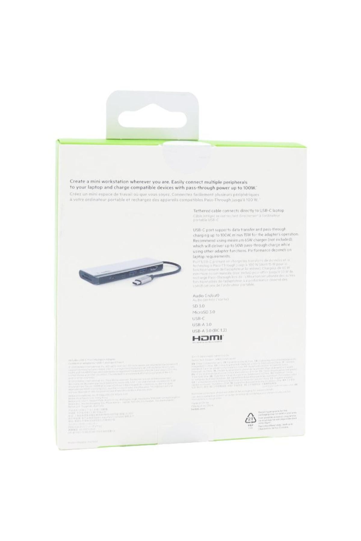Belkin-محطة إرساء USB-C 11 في 1 لأجهزة الكمبيوتر المحمولة 11 منفذ (USB 2.0/2X USB 3.0/HDMI/VGA/Display 3