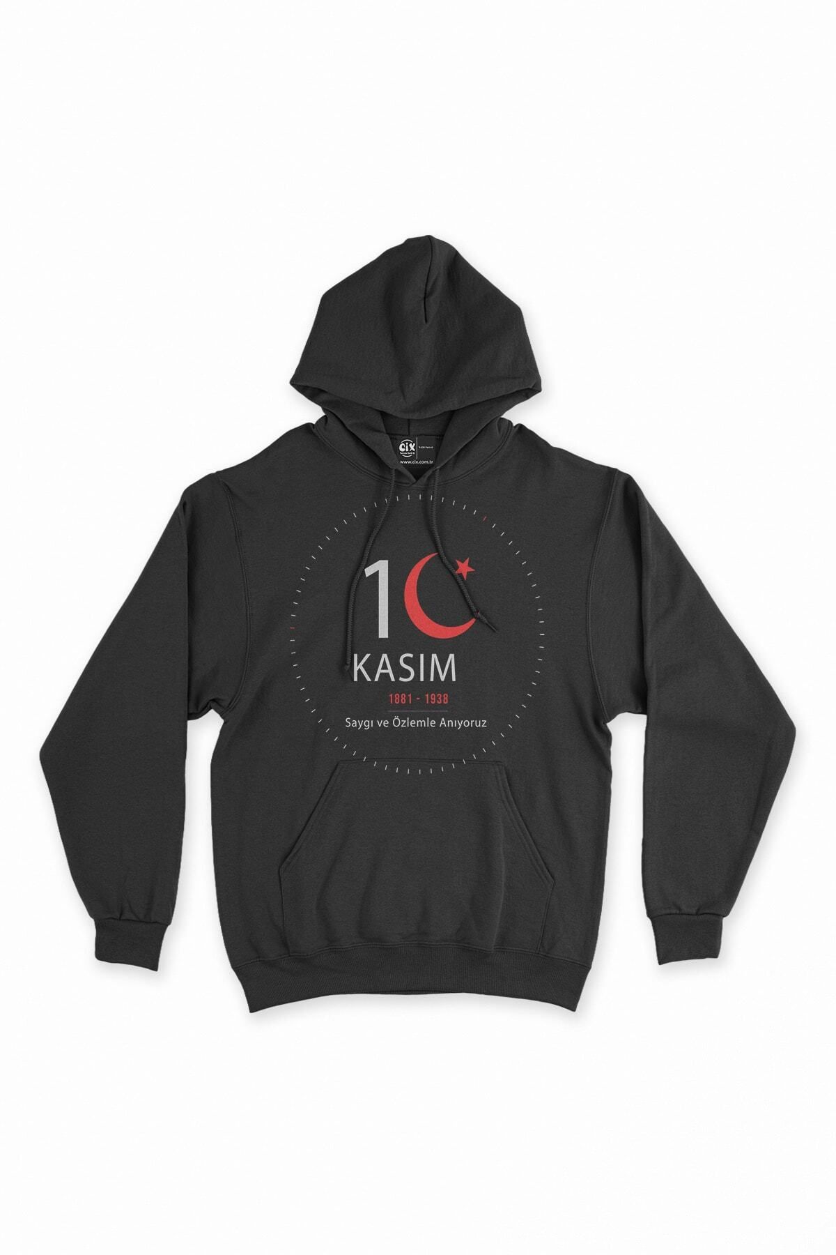 Pisa Art 10 Kasım Atatürk Saygıyla Anıyoruz Kapşonlu Sweatshirt Hoodie