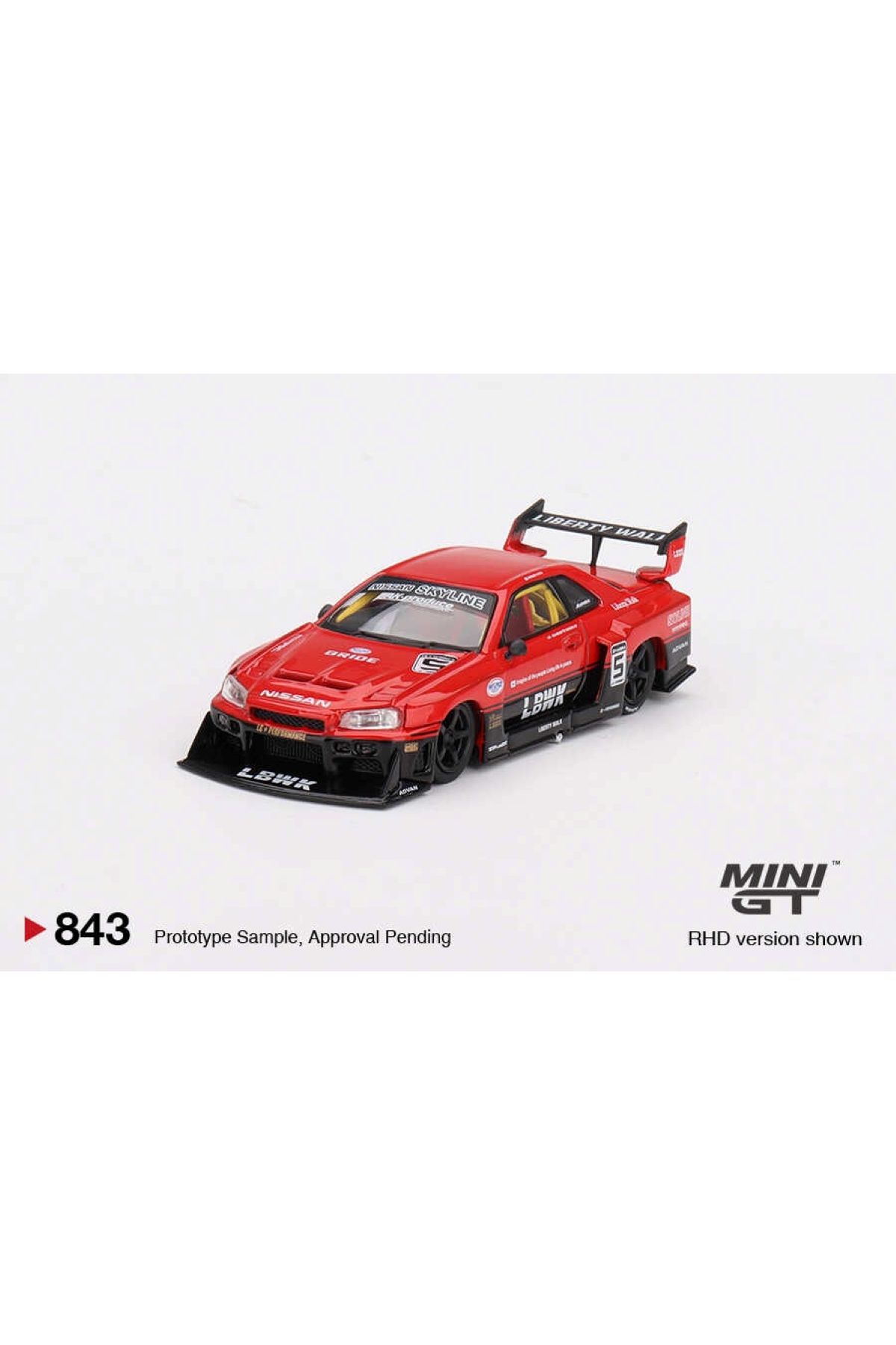 alpmodel Mini GT 1/64 Nissan LB-ER34 Super SKYLINE Red/Black MGT00843