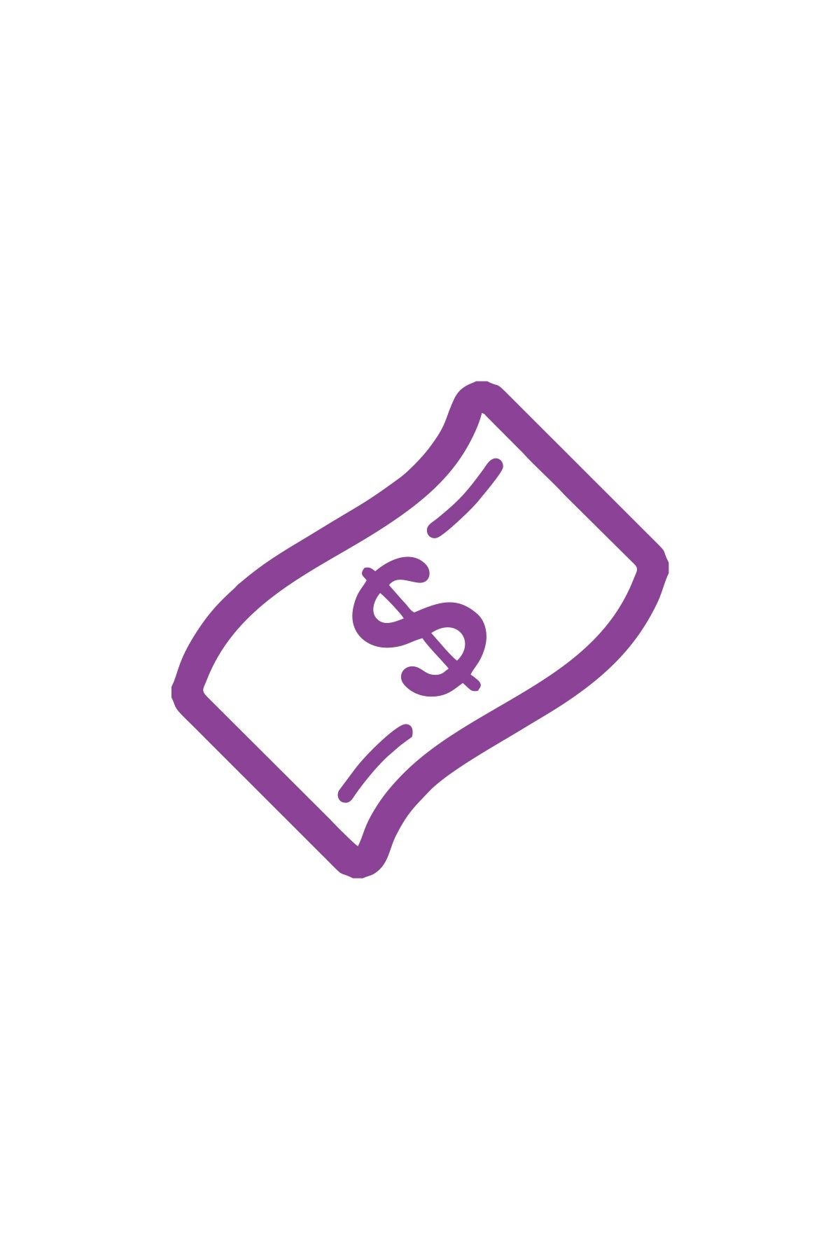 Reysa Tasarım Dolar Banknot Araba Sticker 17x17 Cm Mor