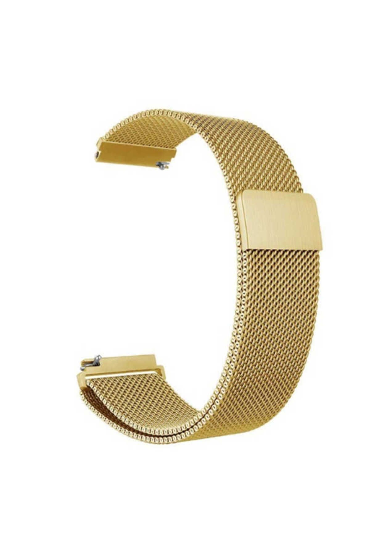 Kılıfist Huawei Watch GT 3 42mm Uyumlu KRD-12 Metal KLFS Kordon-Gold