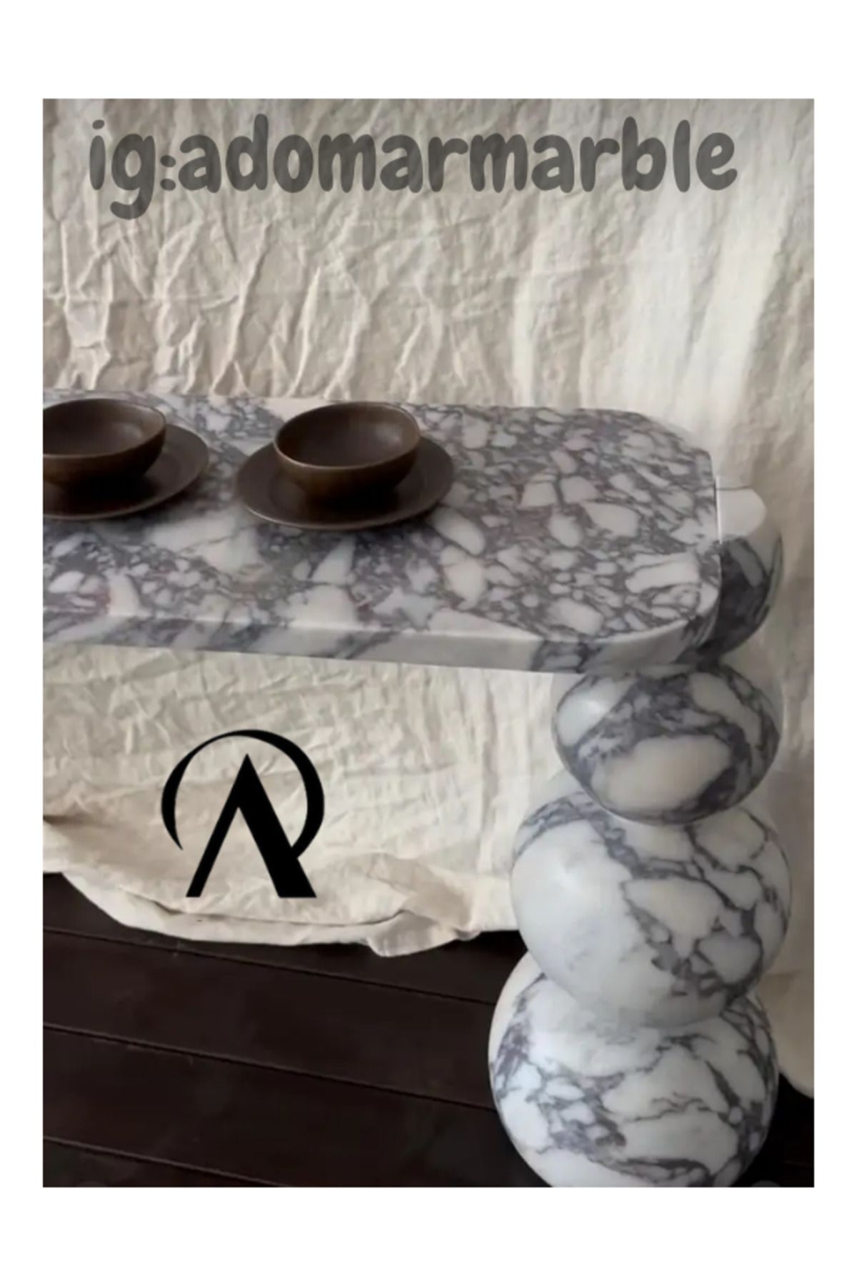 adomarmarblehandmadeandluxury ADOMAR Traverten Dresuar, Mermer Dresuar,Özel Ölçü, , %100 Doğal Taş, Konsol Masası, Antre Dresuar