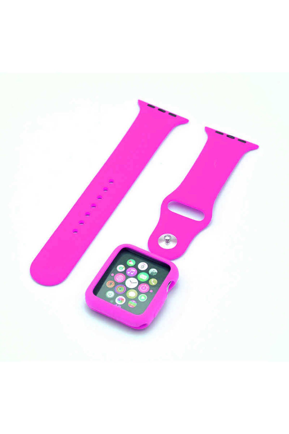 Kılıfist Watch 42mm Uyumlu 3 in 1 Klasik KLFS Kordon-Pembe