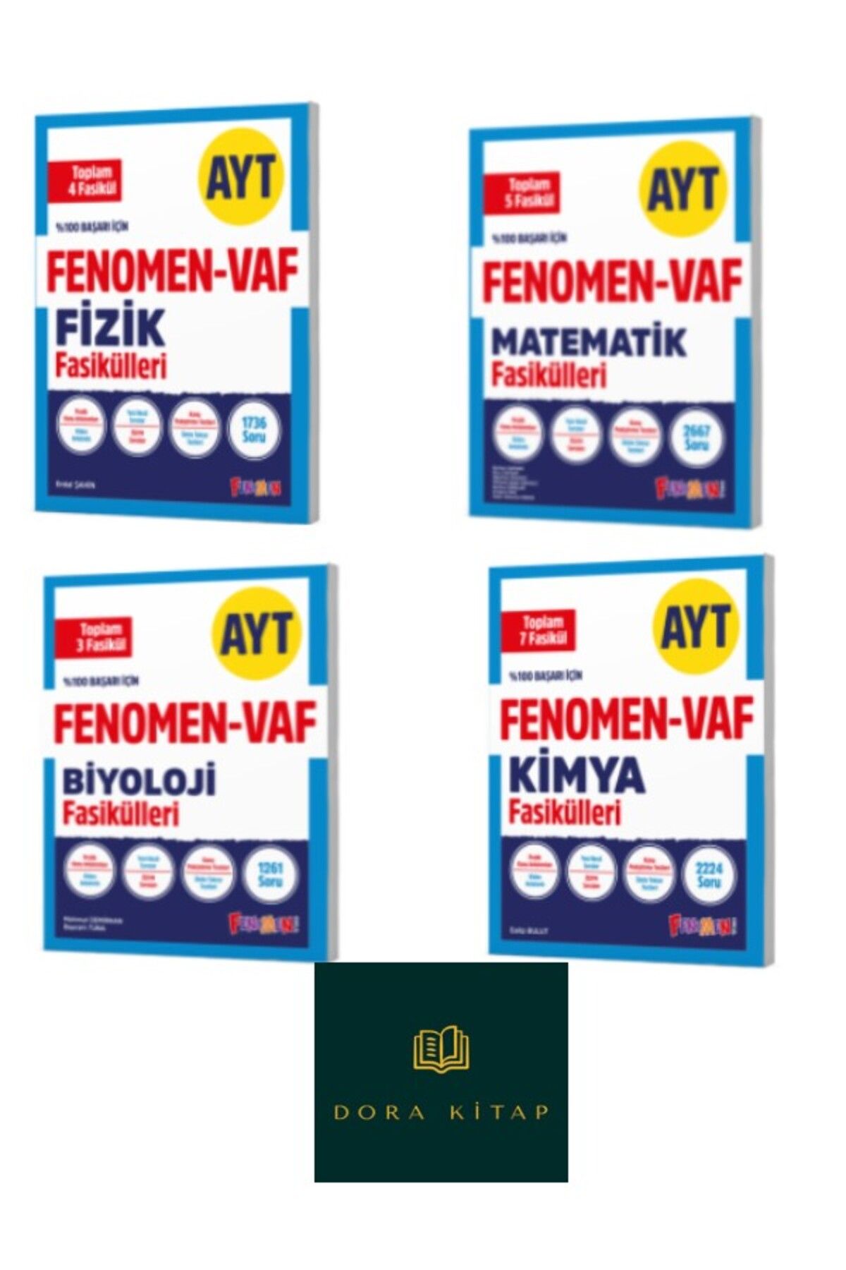 Fenomen Yayıncılık FENOMEN AYT VAF MATEMATİK, KİMYA, BİYOLOJİ ve FİZİK FASİKÜL SETİ