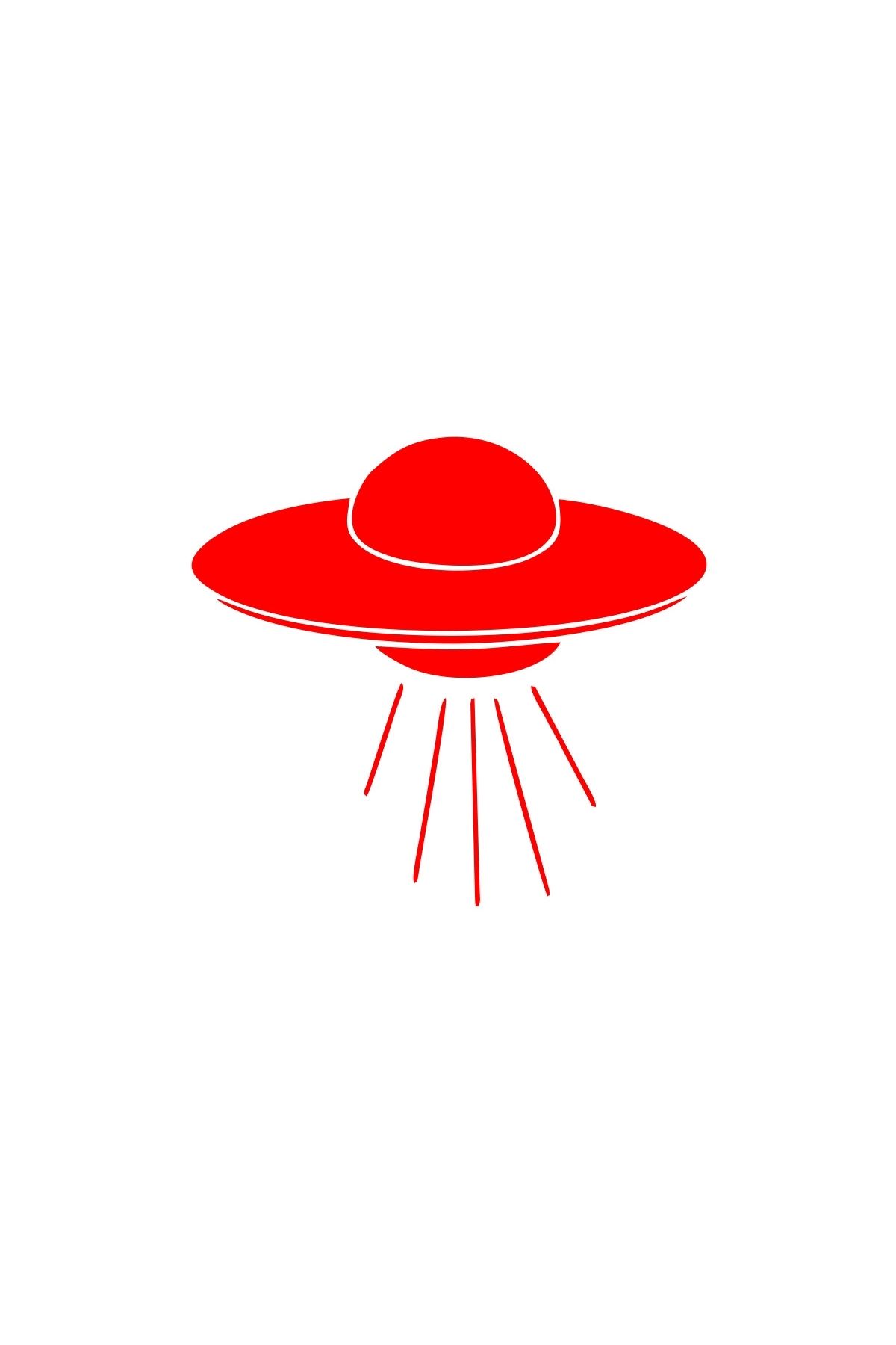 Reysa Tasarım Ufo Araba Sticker 17x17 Cm Kırmızı