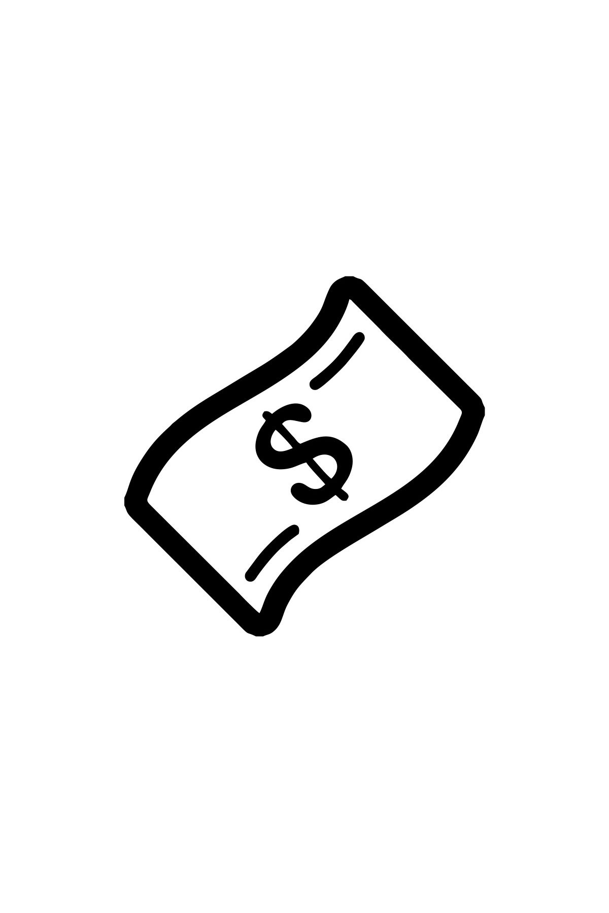 Reysa Tasarım Dolar Banknot Araba Sticker 17x17 Cm Siyah