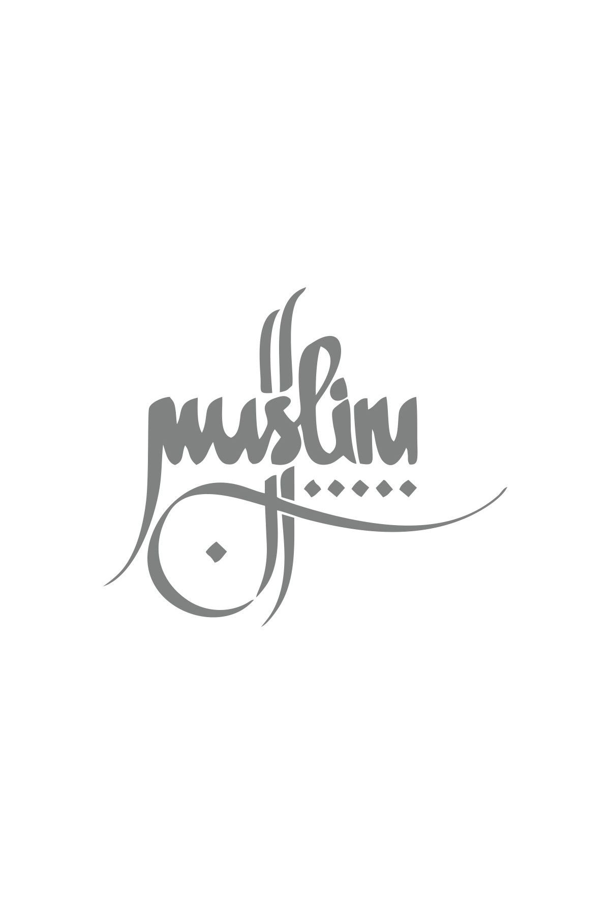 Reysa Tasarım Muslim Kaligrafi Araba Sticer 17x17 Cm Gri