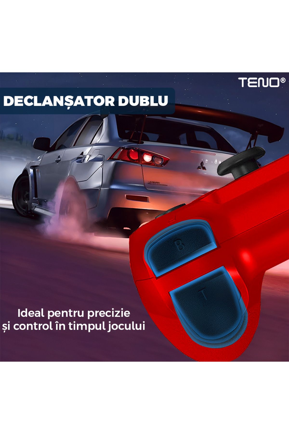 Teno-Wireless Controller For Console, Compatible Ps4/Ps5/Xbox/Switch/Pc, Red 8
