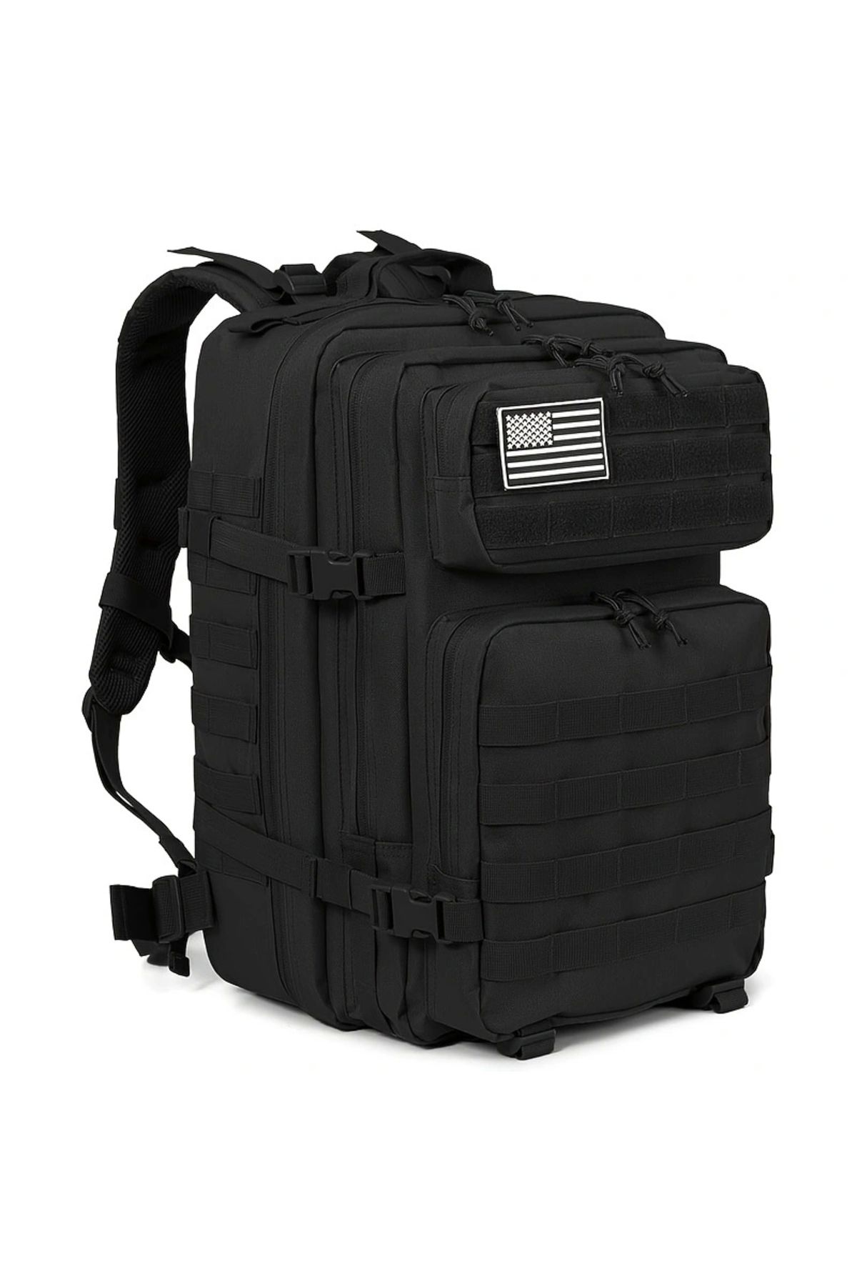 Astüm Askeri Malzeme 45L Taktik Sırt Çantası Cordura Yırtılmaz ve Solmaz Kumaş Siyah