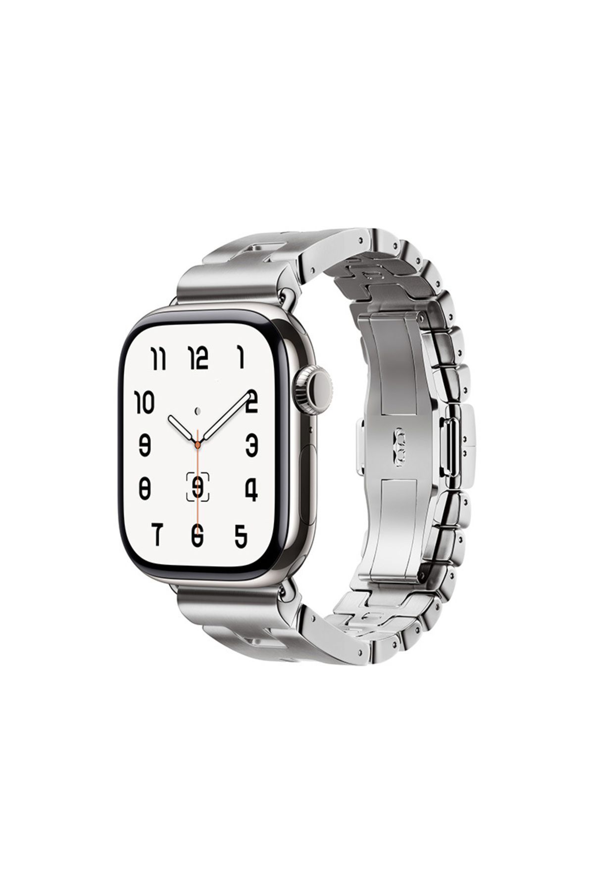 Kılıfist Apple Watch 44mm KLFS KRD-125 Metal Kordon Strap Kayış-Gümüş