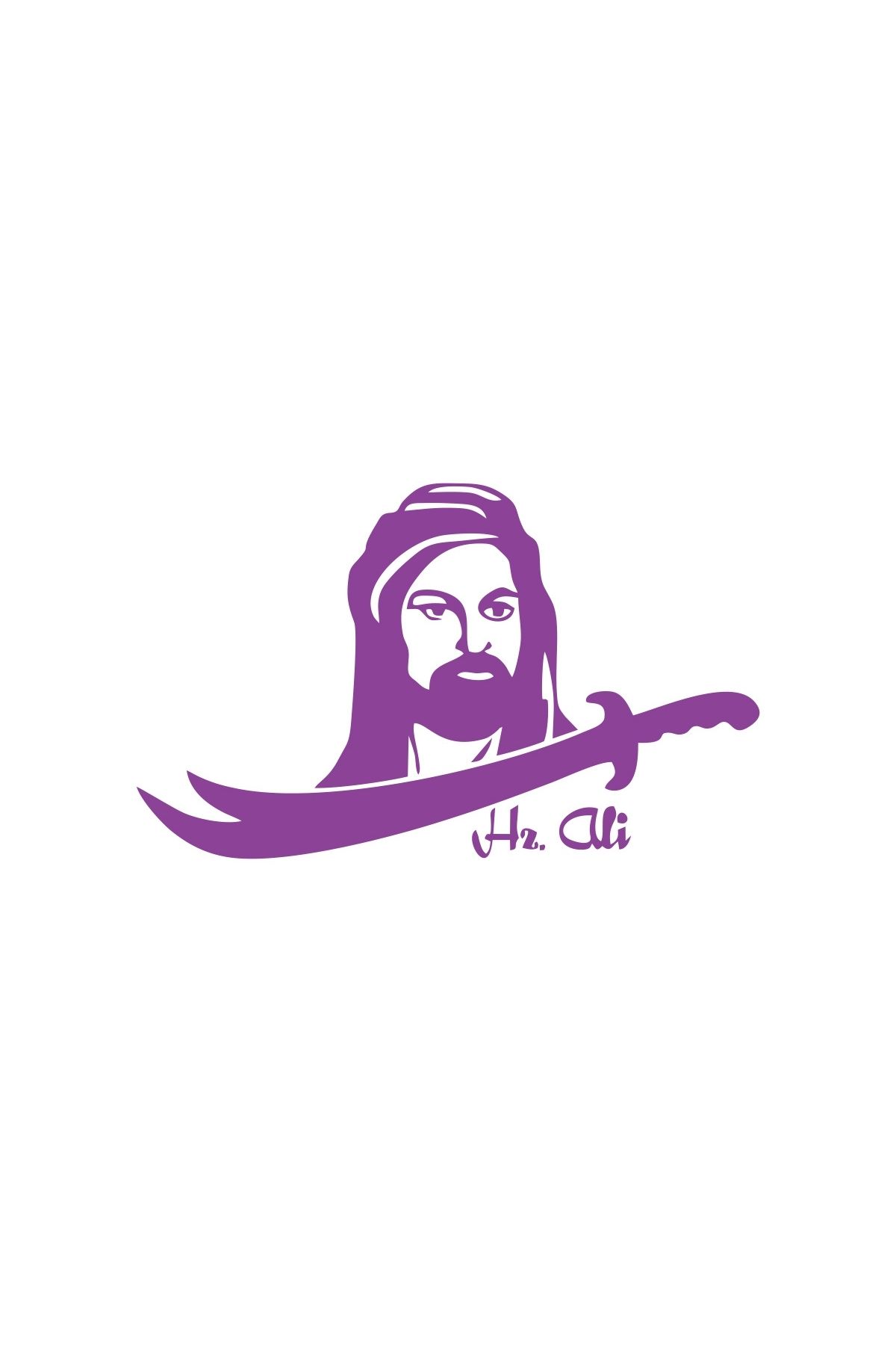 Reysa Tasarım Zülfikar Hz Ali Araba Sticker 17x17 Cm Mor