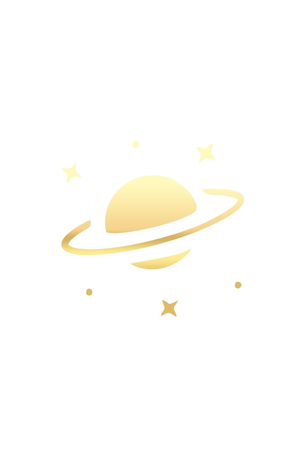 Reysa Tasarım Saturn Araba Sticker 17x17 Cm Gold