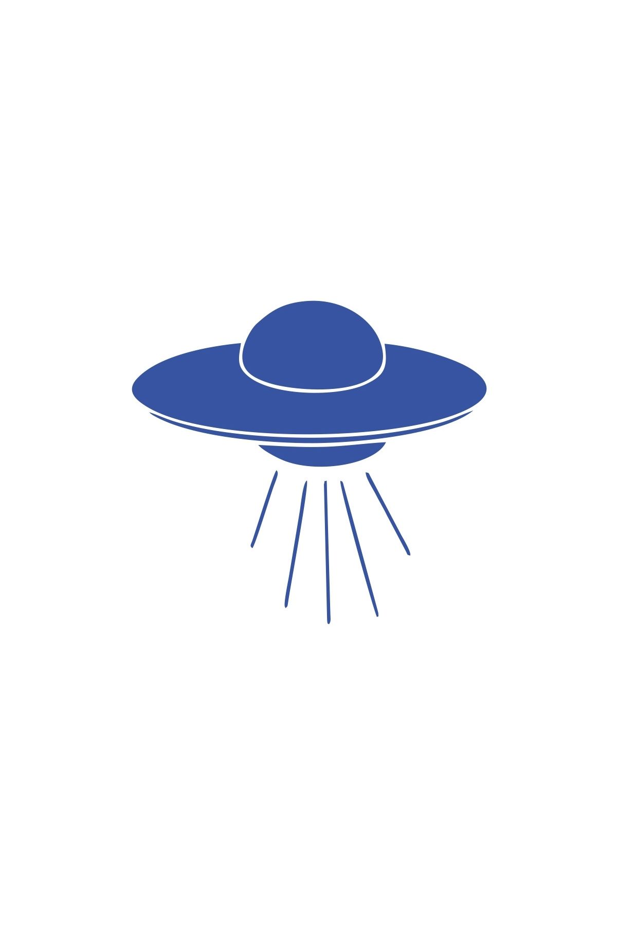 Reysa Tasarım Ufo Araba Sticker 17x17 Cm Mavi