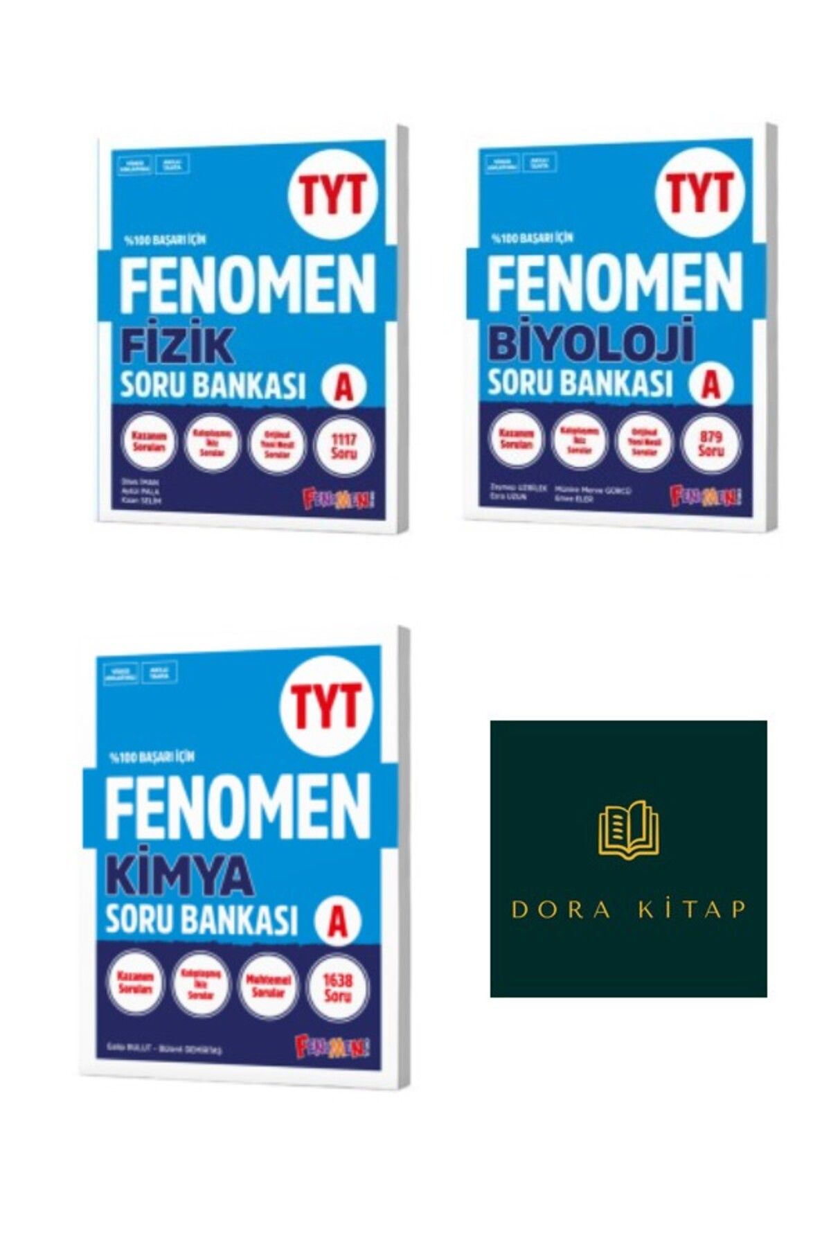 Fenomen Yayıncılık FENOMEN TYT BİYOLOJİ , FİZİK ve KİMYA, SORU BANKASI