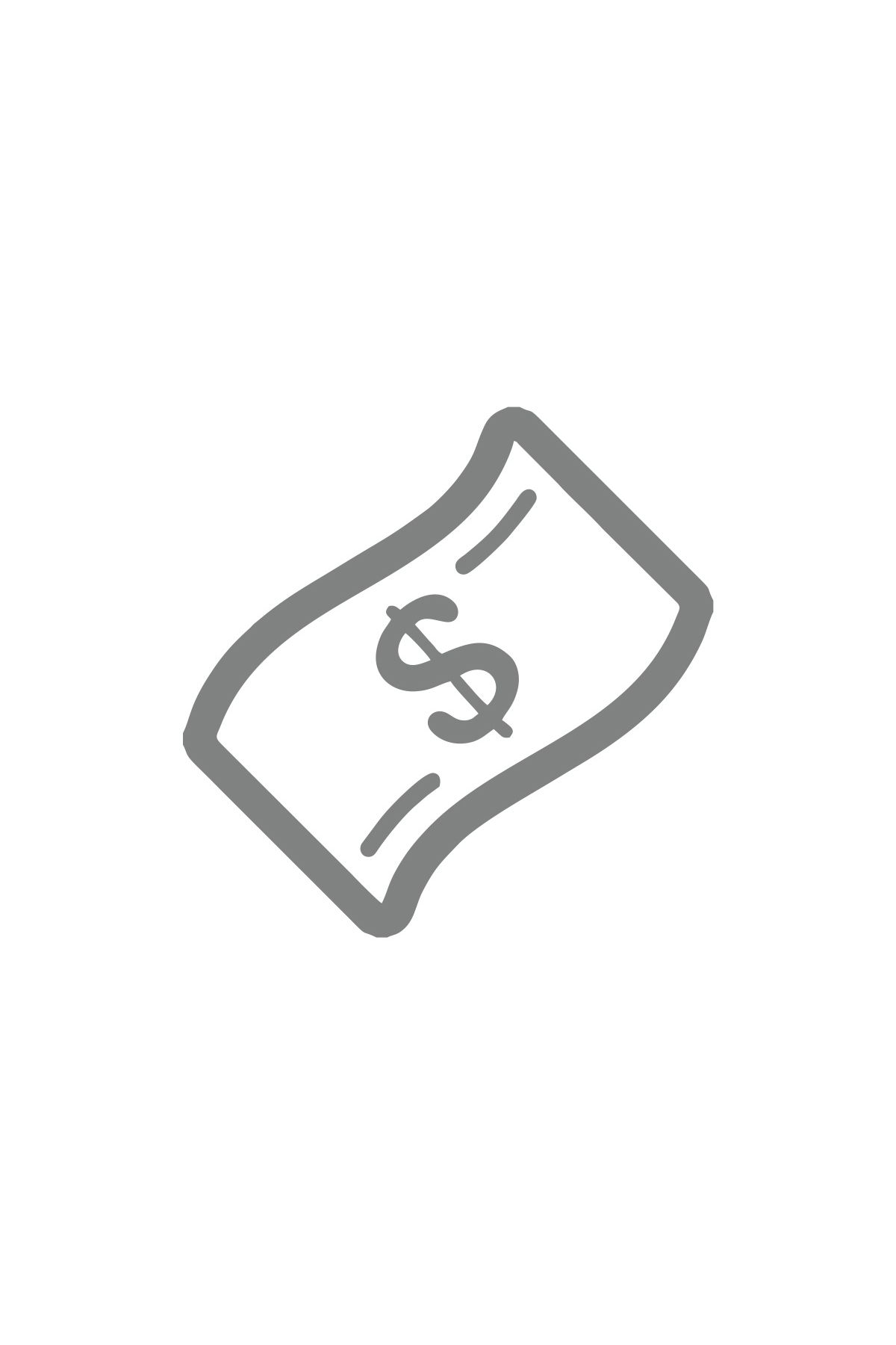 Reysa Tasarım Dolar Banknot Araba Sticker 17x17 Cm Gri