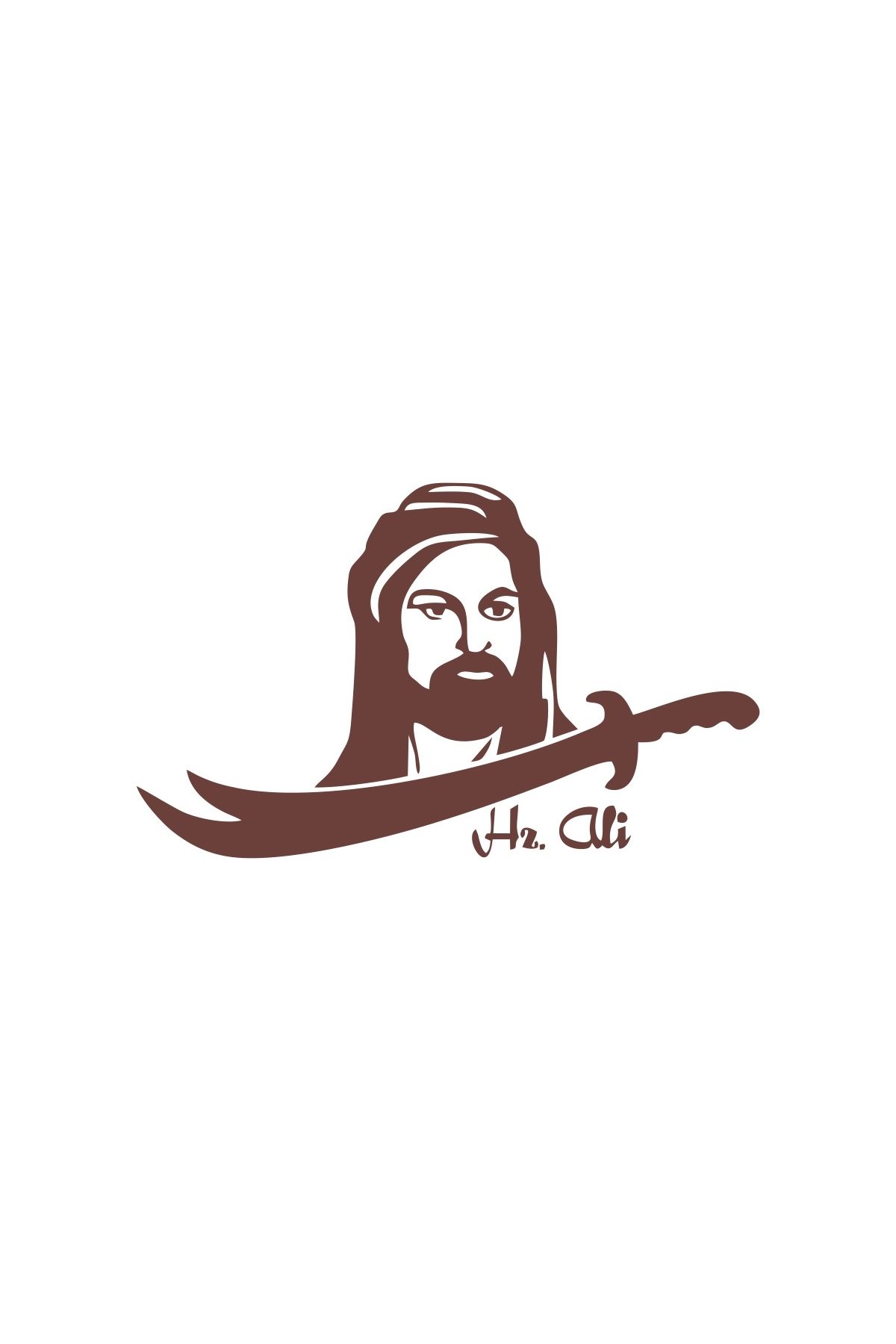 Reysa Tasarım Zülfikar Hz Ali Araba Sticker 17x17 Cm Kahverengi