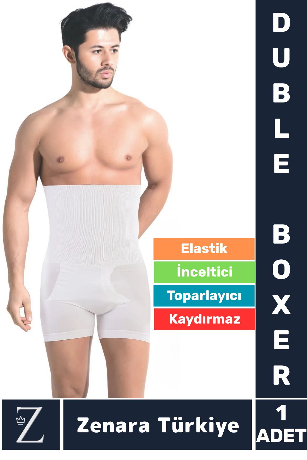 Zenara Gündelik Kaymaz Göbek Kalça Toparlayan Sıkılaştıran Bel Düzleştiren İncelten Erkek Duble Boxer Korse