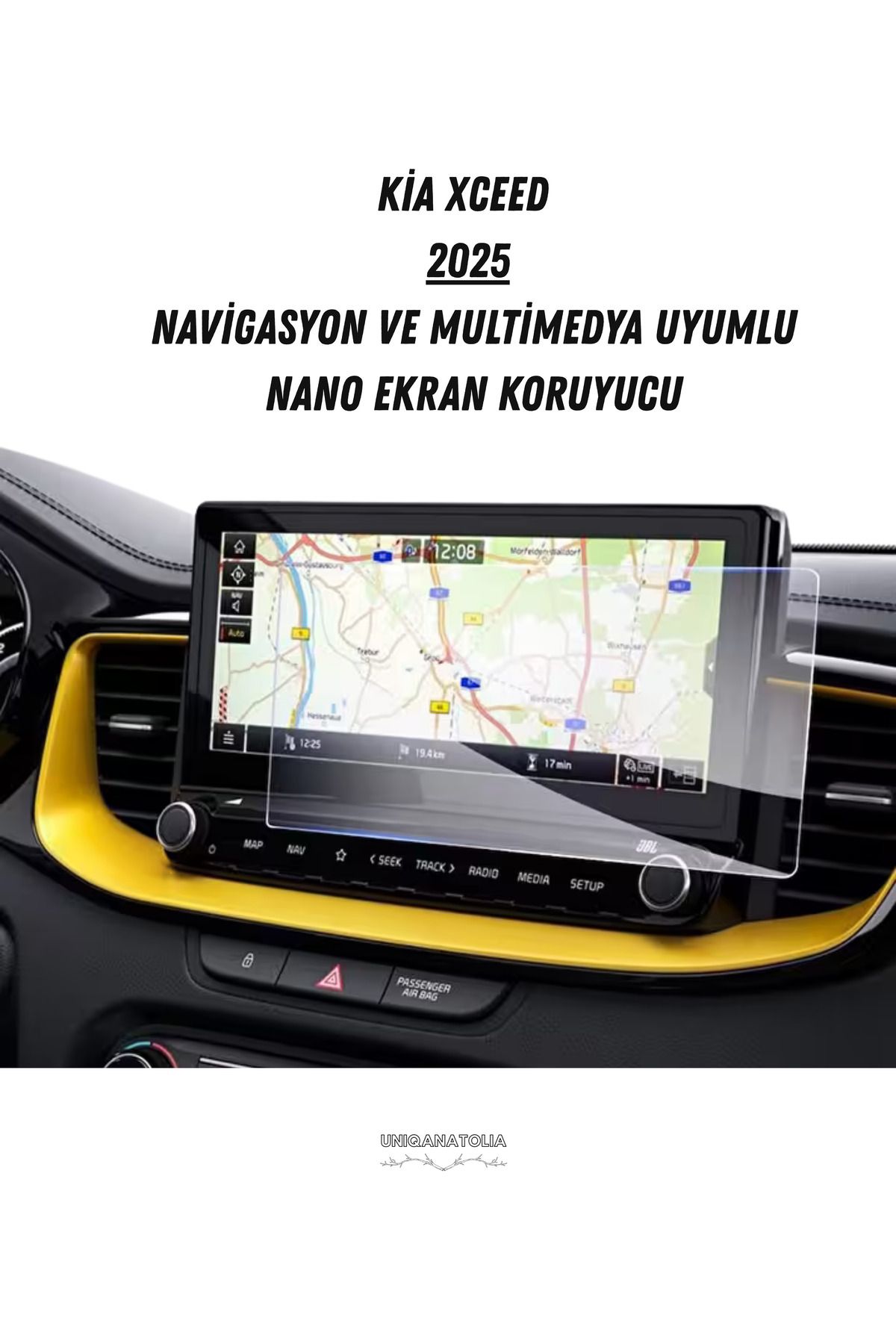 UniqAnatolia Kia XCeed 2025 Navigasyon ve Multimedya Uyumlu Nano Ekran Koruyucu