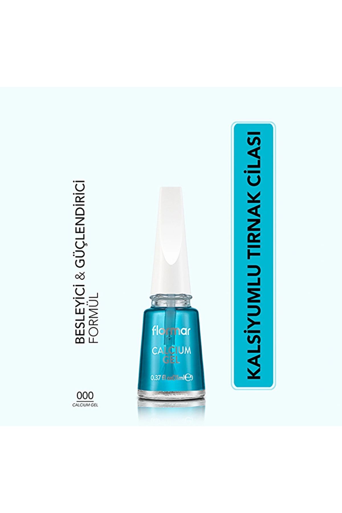 Flormar Calcium Gel Tırnak Güçlendirme Etkili Oje Bazı / Tırnak Cilası