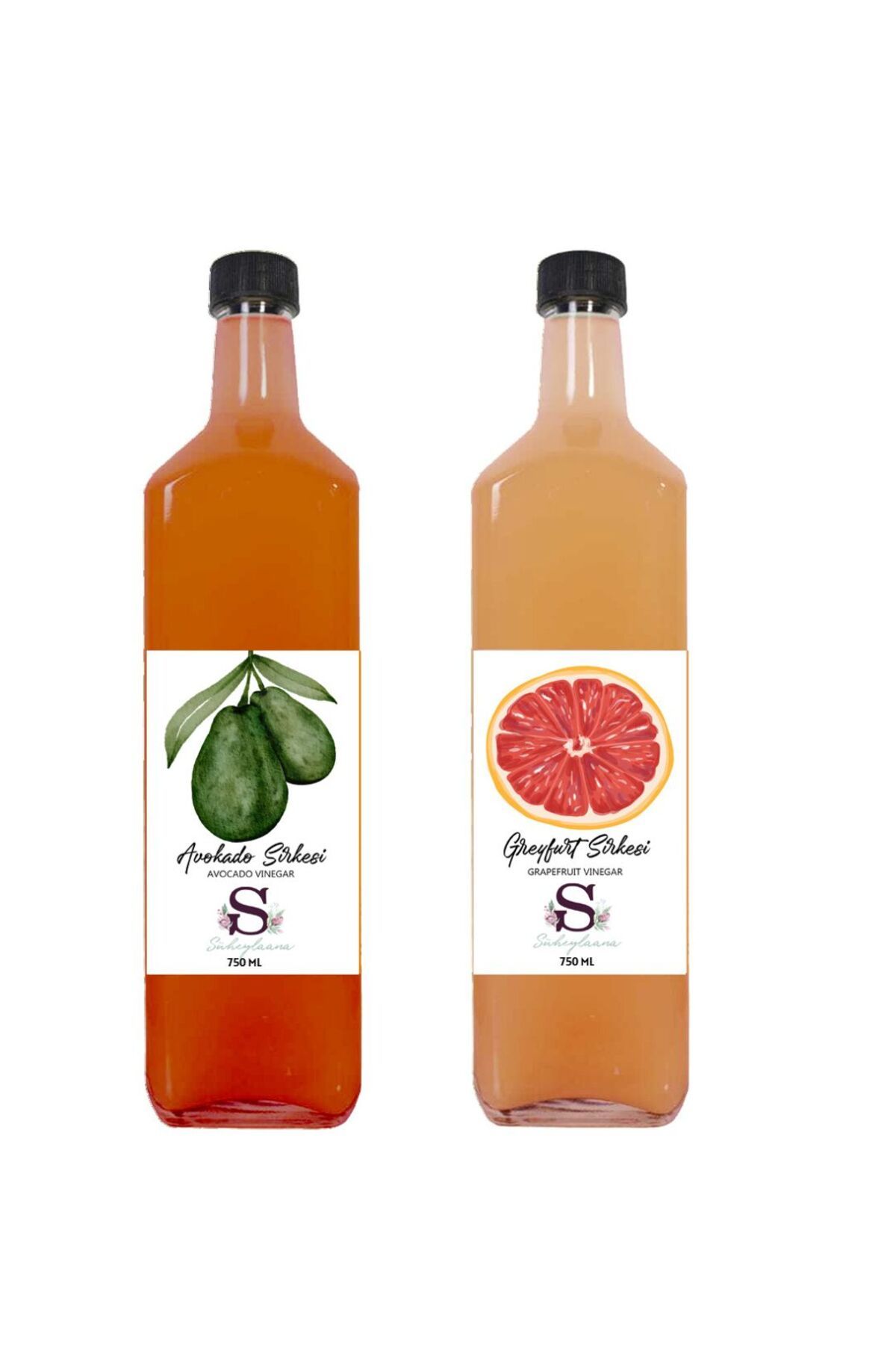 Süheylaana Doğal Avokado Sirkesi 750 Ml - Doğal Greyfurt Sirkesi 750 Ml
