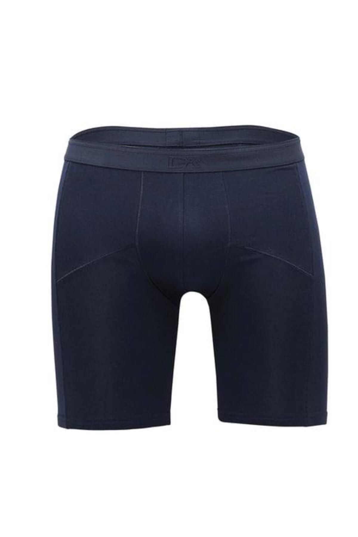 NazikEndam Dore anse Erkek Pamuklu Torbalı Uzun Paça Boxer 1792 Lacivert