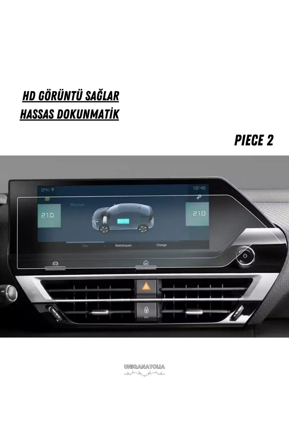 UniqAnatolia-Citroen C4 X-C4 X Max 2025 Ghost Instrument and Navigation Multimedia Compatible Set Nano Screen Protector 3