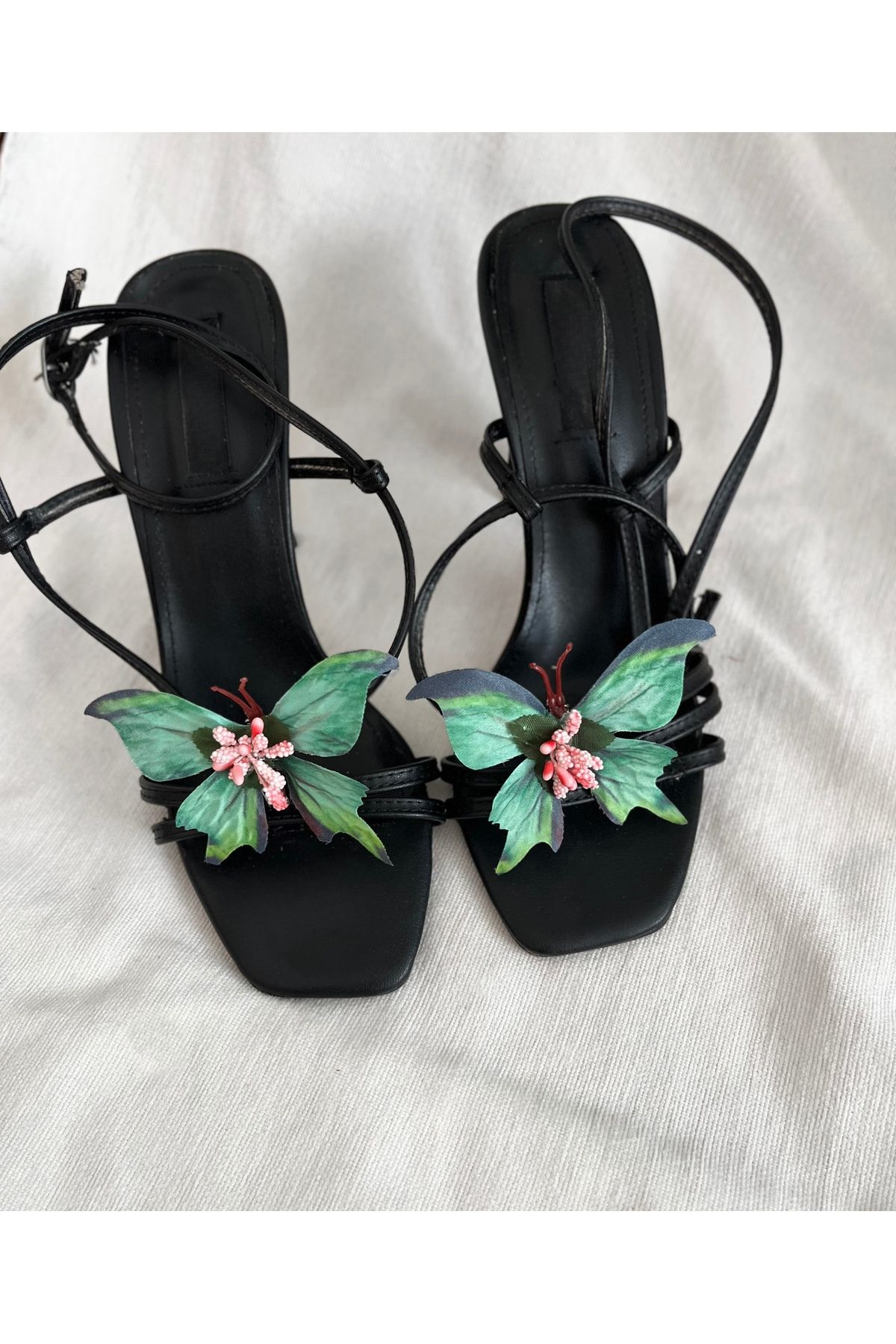 FloresDeCarnaval kelebekli klipsli ayakkabı aksesuarı/tokası