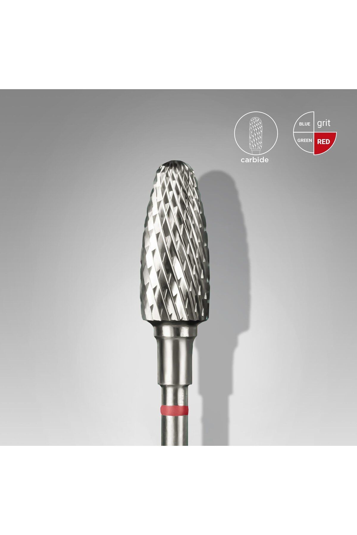 STALEKS Sert Alaşım Mısır Freze, Kırmızı, Çap 6 mm / Çalışma Kısmı 14 mm