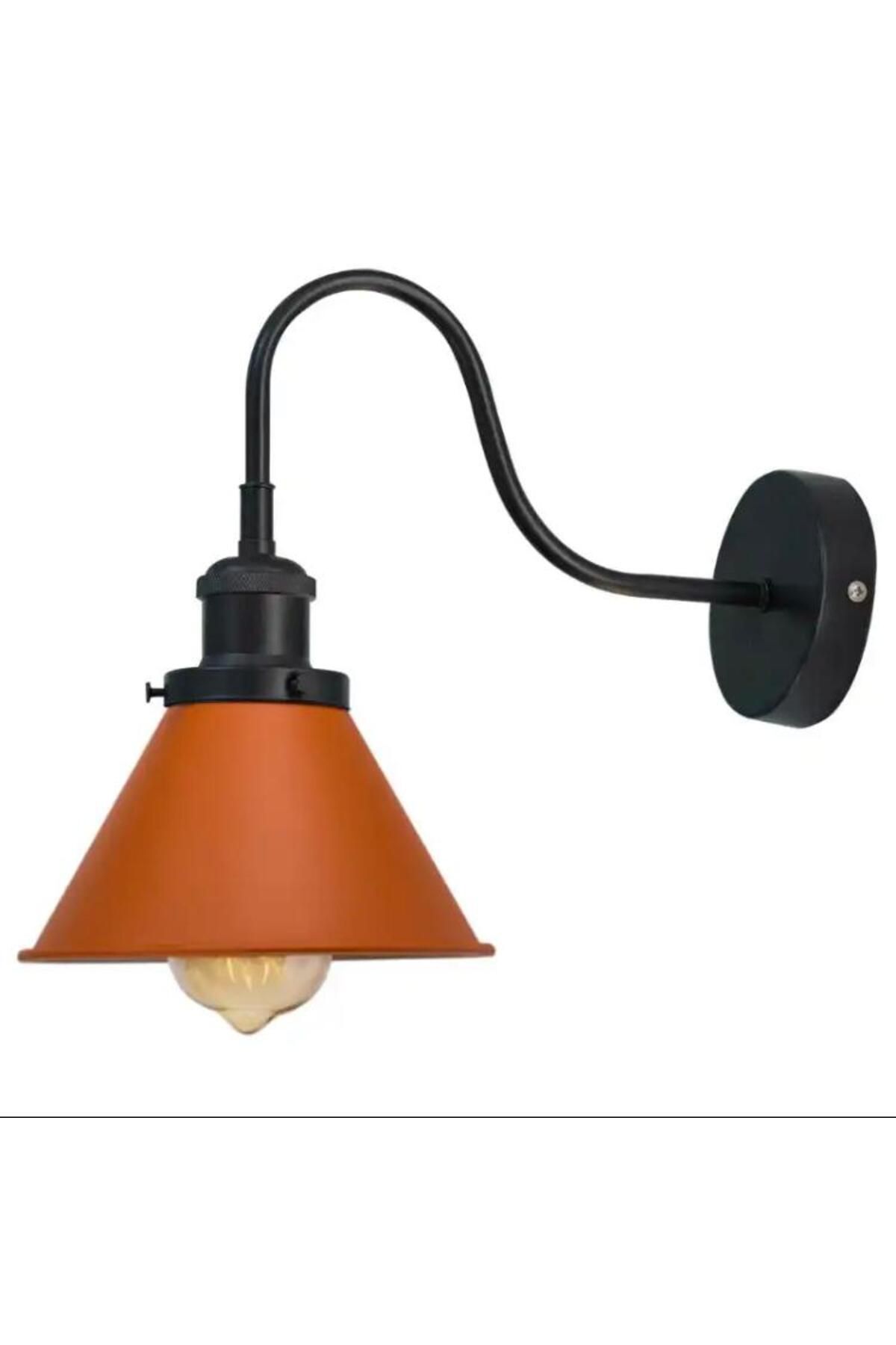 SerenityHaven Retro Siyah Turuncu Metal Modern Dekoratif Rustik Aplik