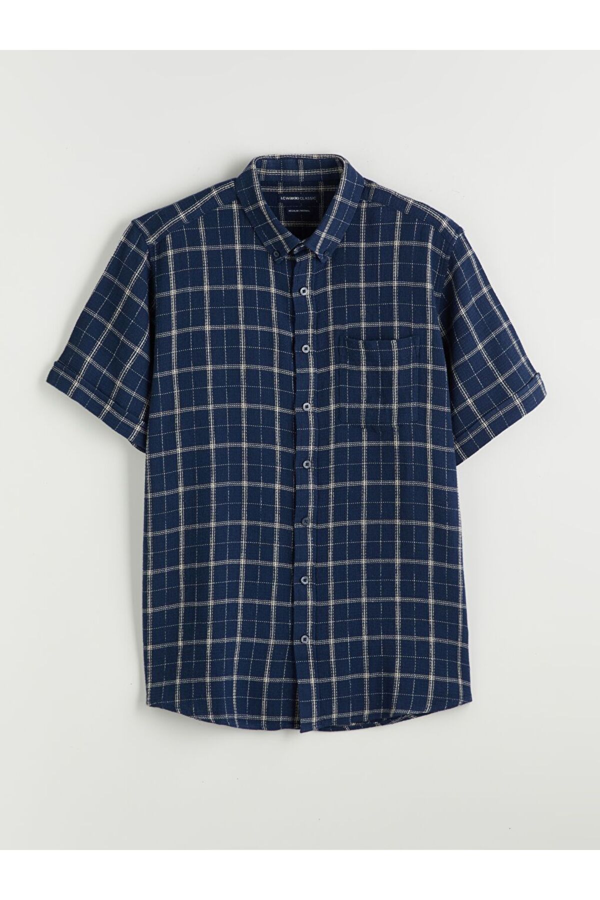 LC Waikiki LCWAIKIKI Classic Regular Fit Kısa Kollu Ekose Poplin Erkek Gömlek