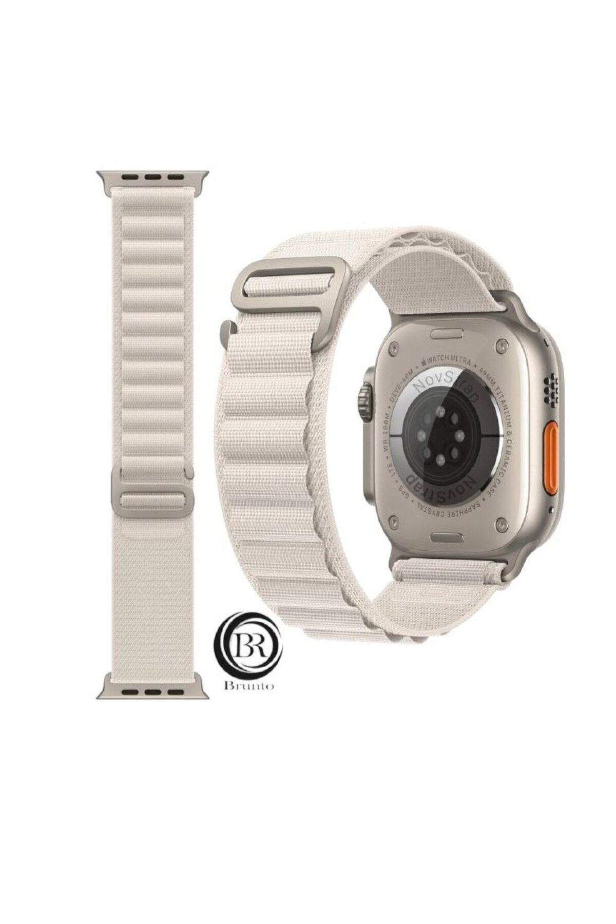 Bruntoo BR Apple Watch Series Ultra 10/9/8/7/6/5/4/SE/3/2/1 49mm-46mm-45mm-44mm-42mm Uyumlu Alpine Loop kordon