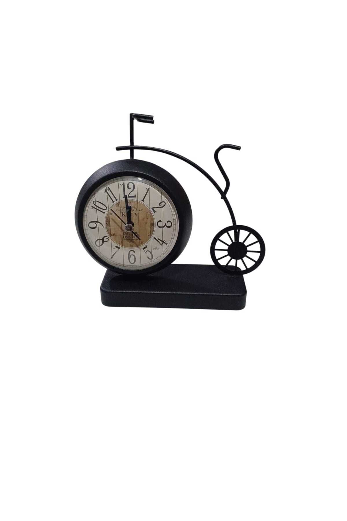 CENGİZ ÇEYİZ Metal Bisiklet Desenli Masa Üstü Saat 20x20 cm 841