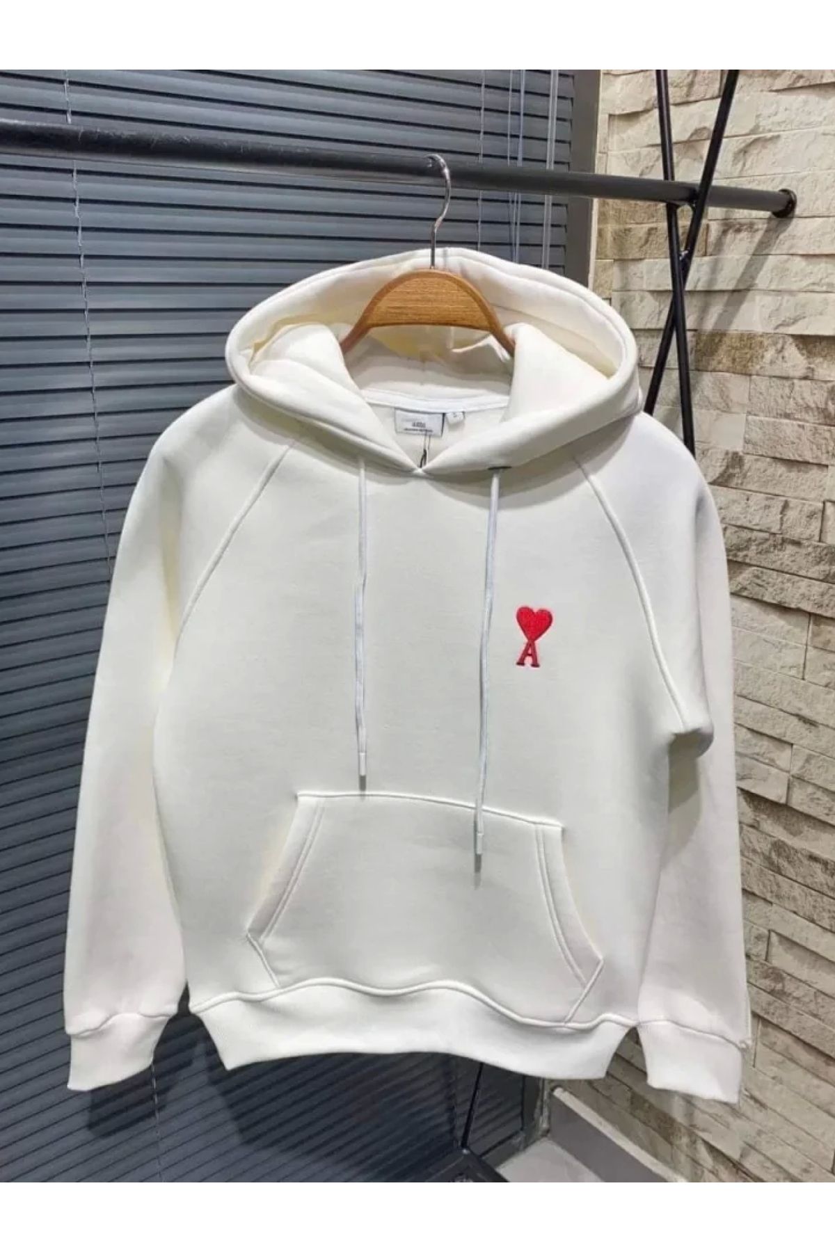 POLEXP Beyaz Kapşonlu Baskılı Sweatshirt için Şık Seçenek