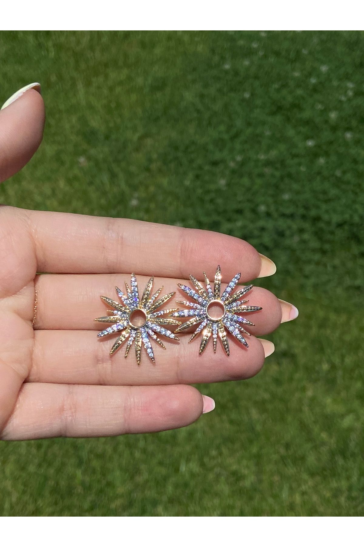 LEMARİZ COLLECTİON Taşlı Güneş Küpe