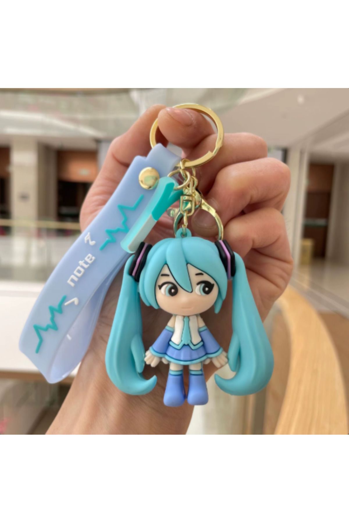 Bizde Ne Yok ki 3D Lüks Büyük Boy Xingbiyou Anime Miku Anahtarlık-Çanta Süsü