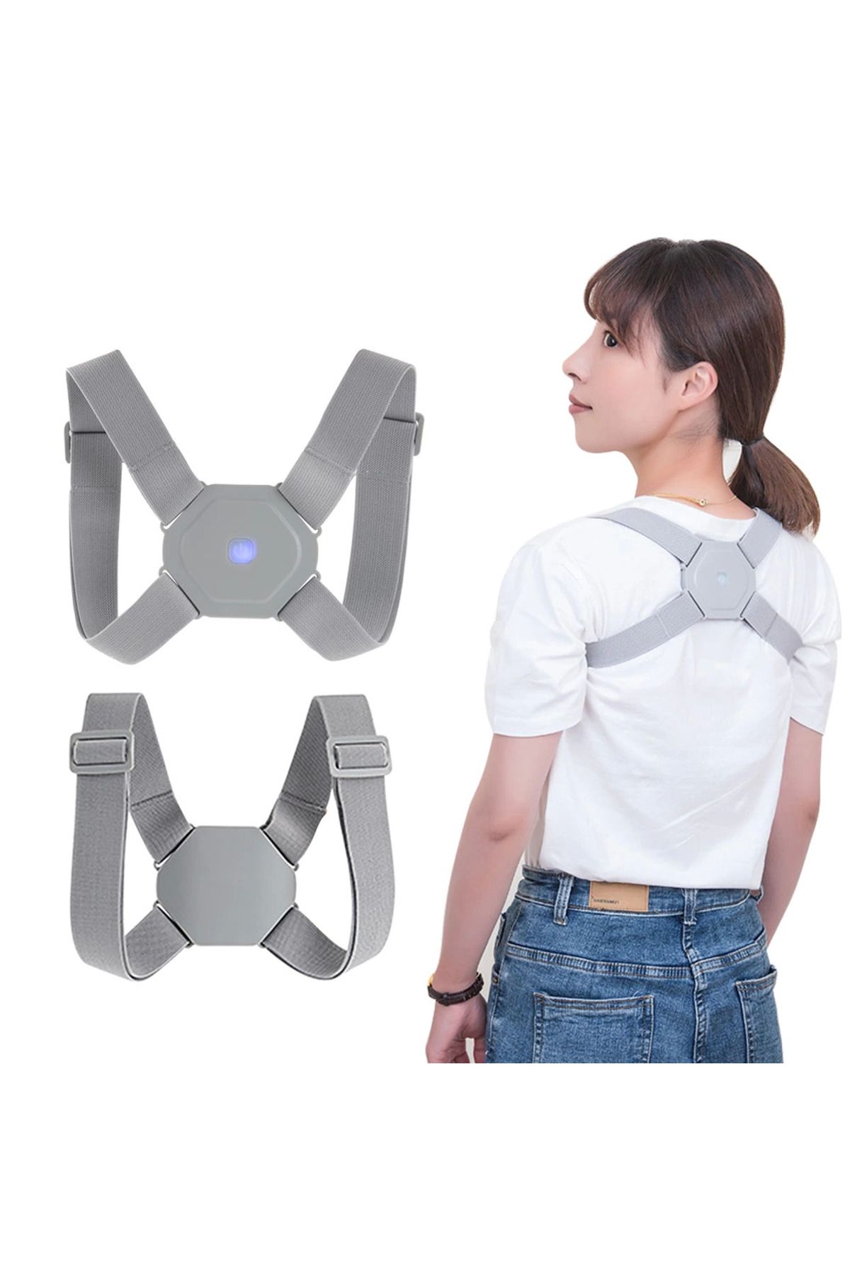 MT29 GİYİM Unisex Titreşim Sensörlü Kamburluk Önleyici Dik Duruş Ayarlanabilir Akıllı Korse (336336)