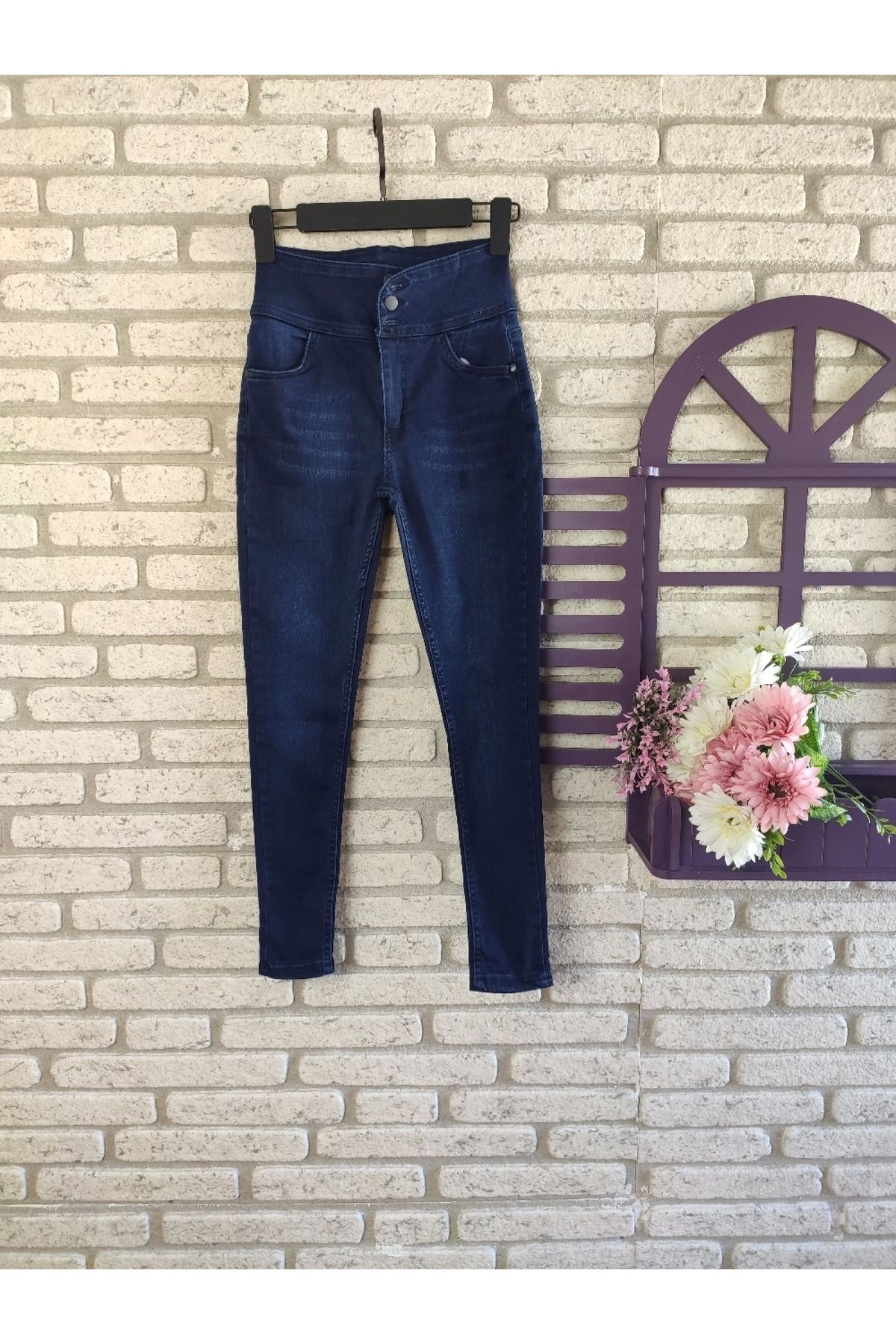 POLEXP Yüksek Bel Likralı Jean Pantolon