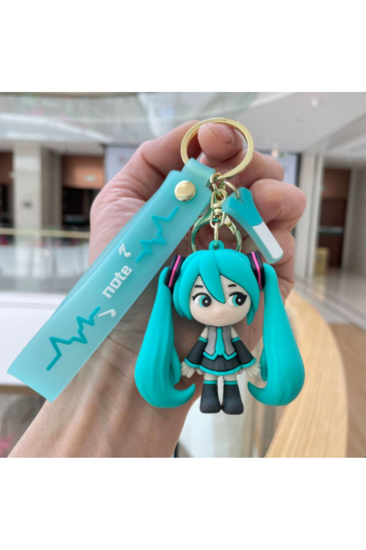 Bizde Ne Yok ki 3D Lüks Büyük Boy Xingbiyou Anime Miku Anahtarlık-Çanta Süsü