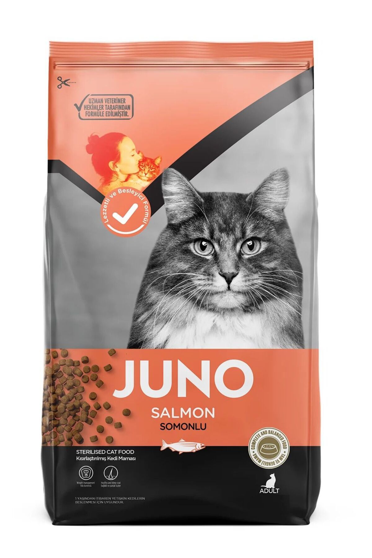 JUNO SOMONLU KISIRLAŞTIRILMIŞ KEDİ MAMASI 15 KG
