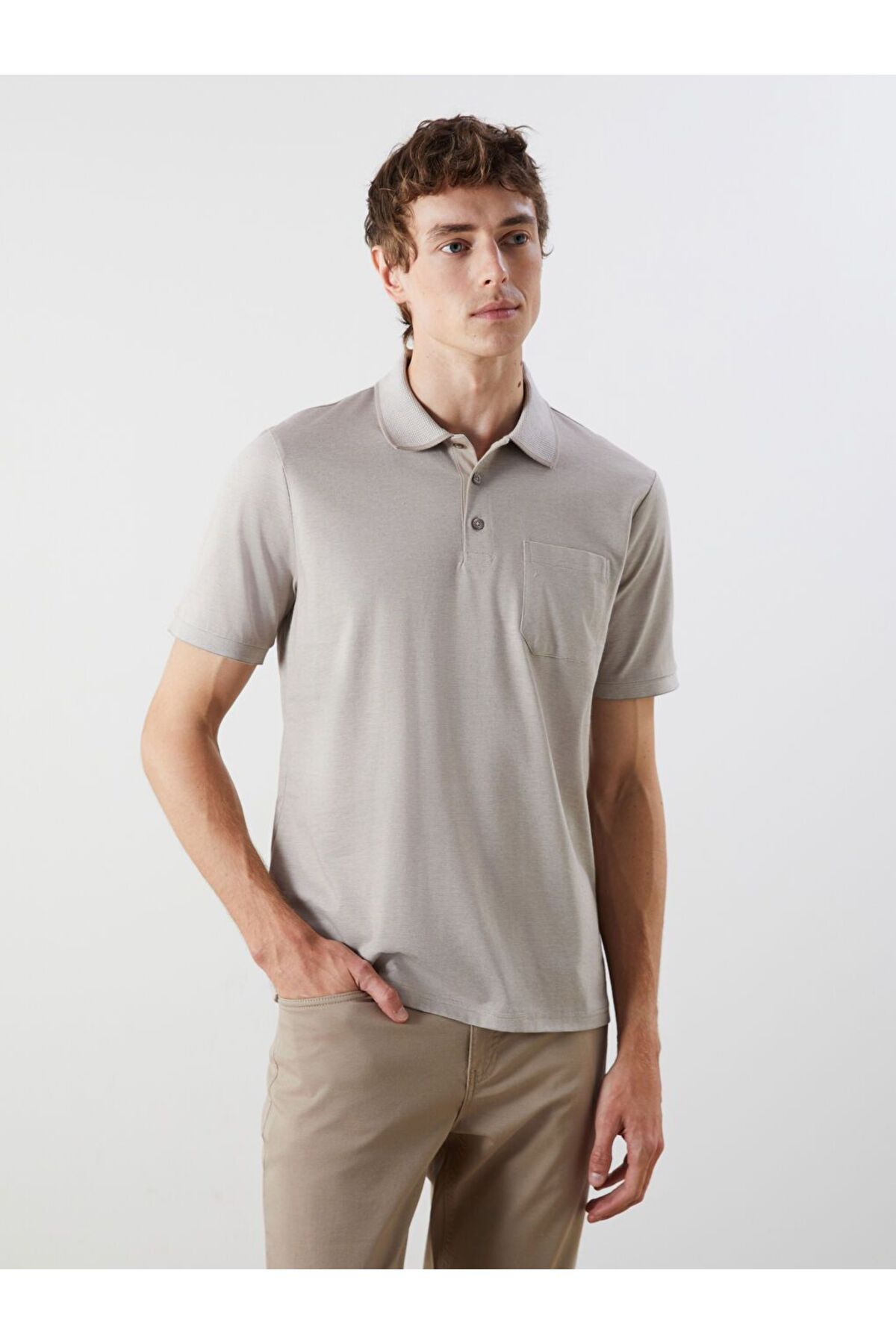LC Waikiki LCWAIKIKI Classic Polo Yaka Çizgili Penye Erkek Tişört