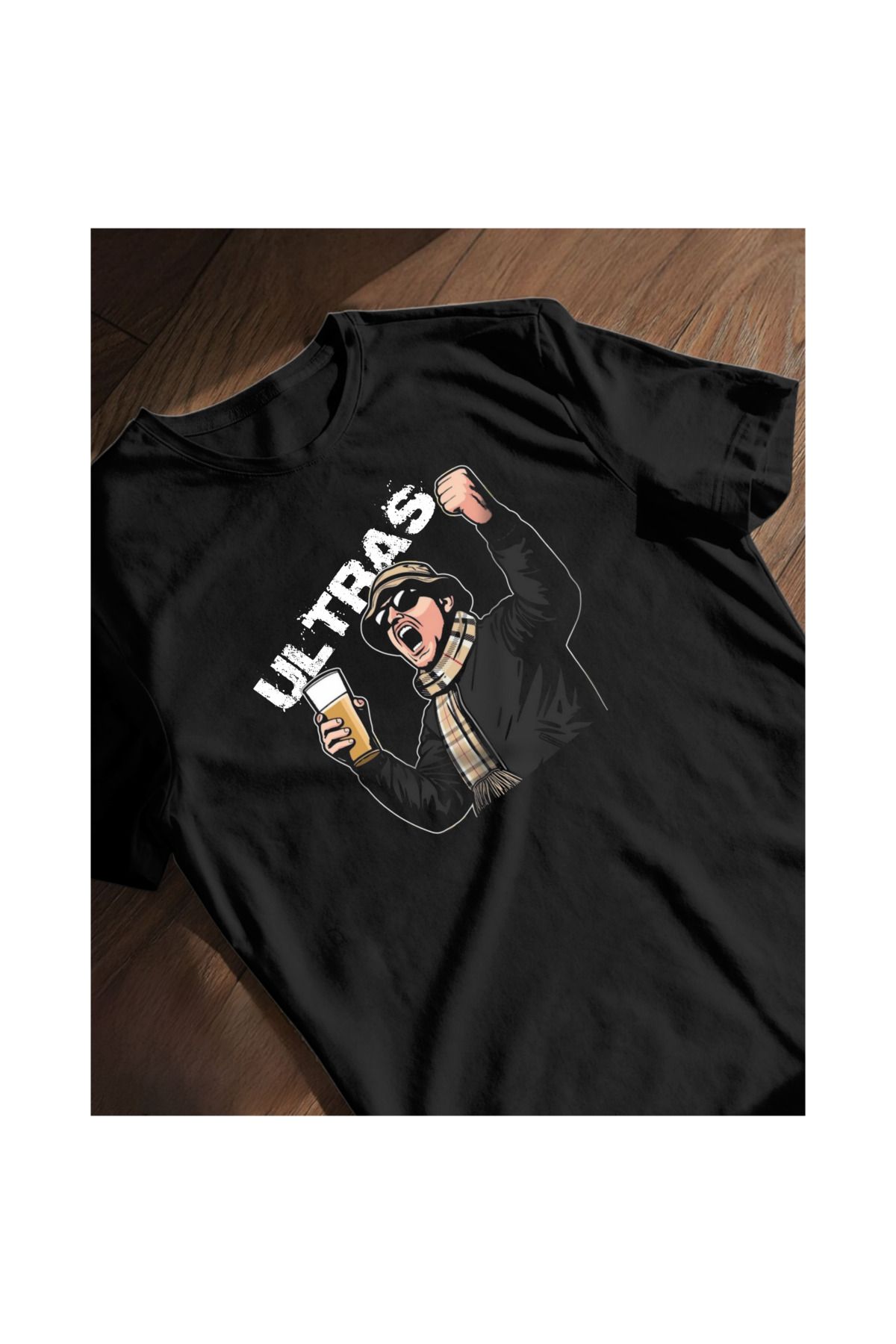 SARI ULTRAS HOLIGAN TEMALI TSHIRT %100 PAMUK