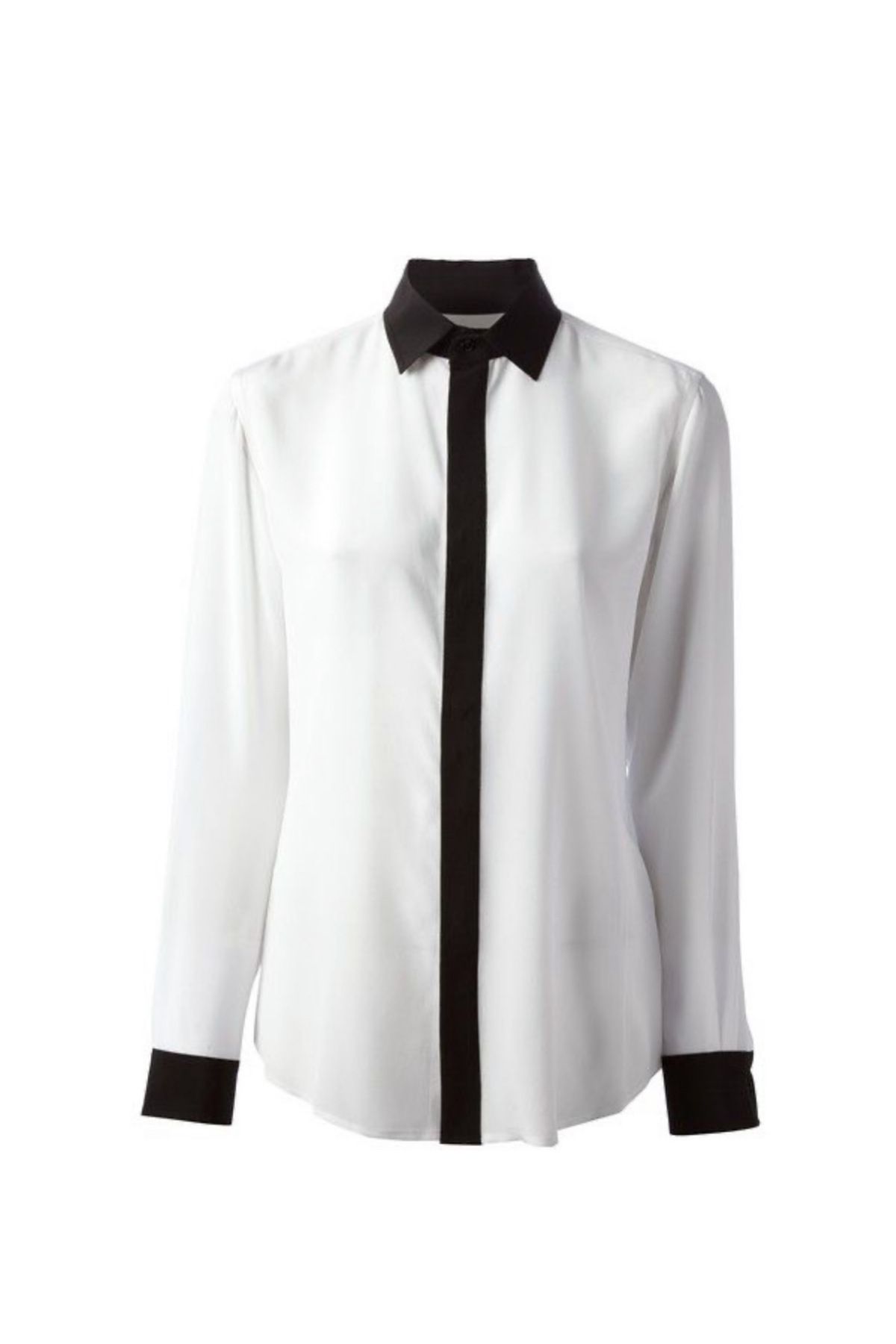 by shirts collection Beyaz yaka manşet pat detaylı şık elit gömlek