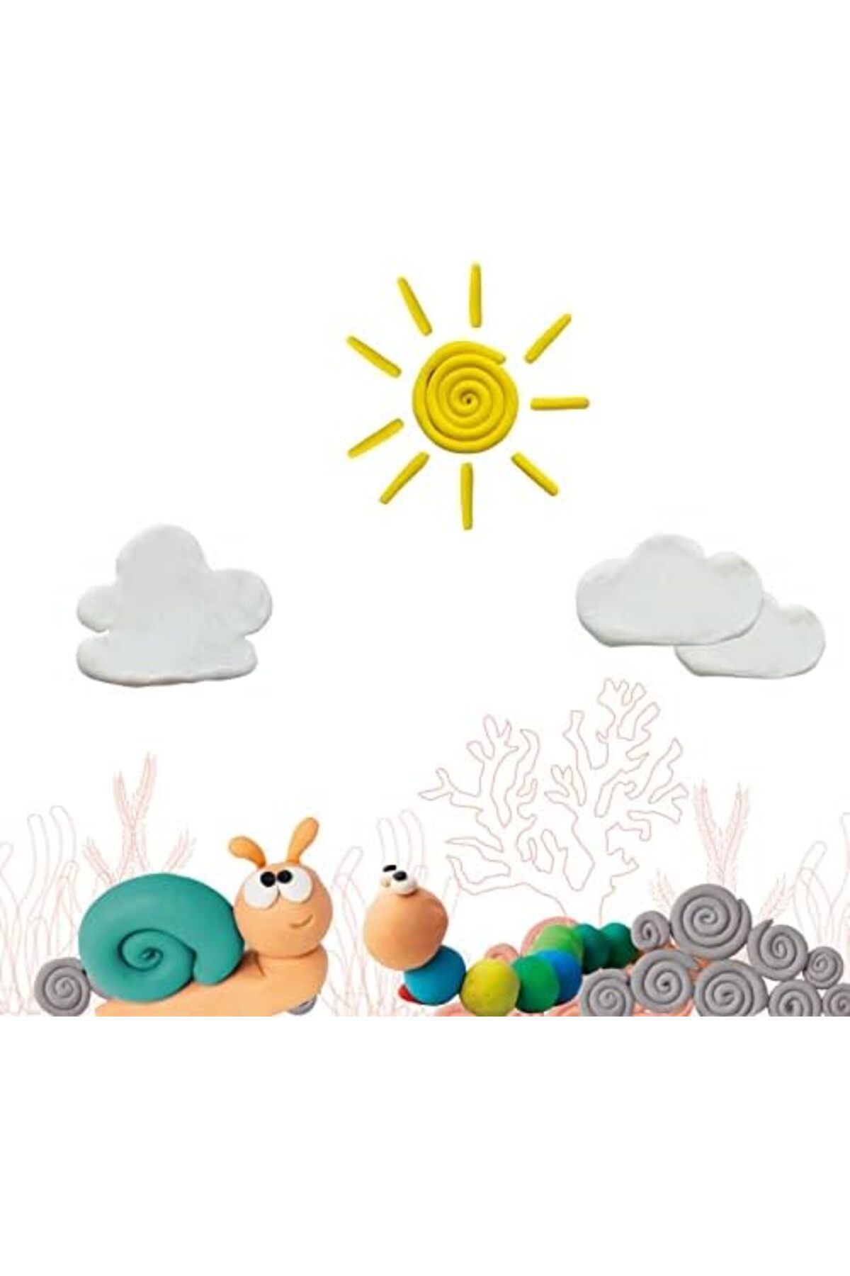 مجموعه ۵ عددی Dough Creations – خمیر بازی متنوع برای کودکان – خمیر مدلسازی غیرسمی