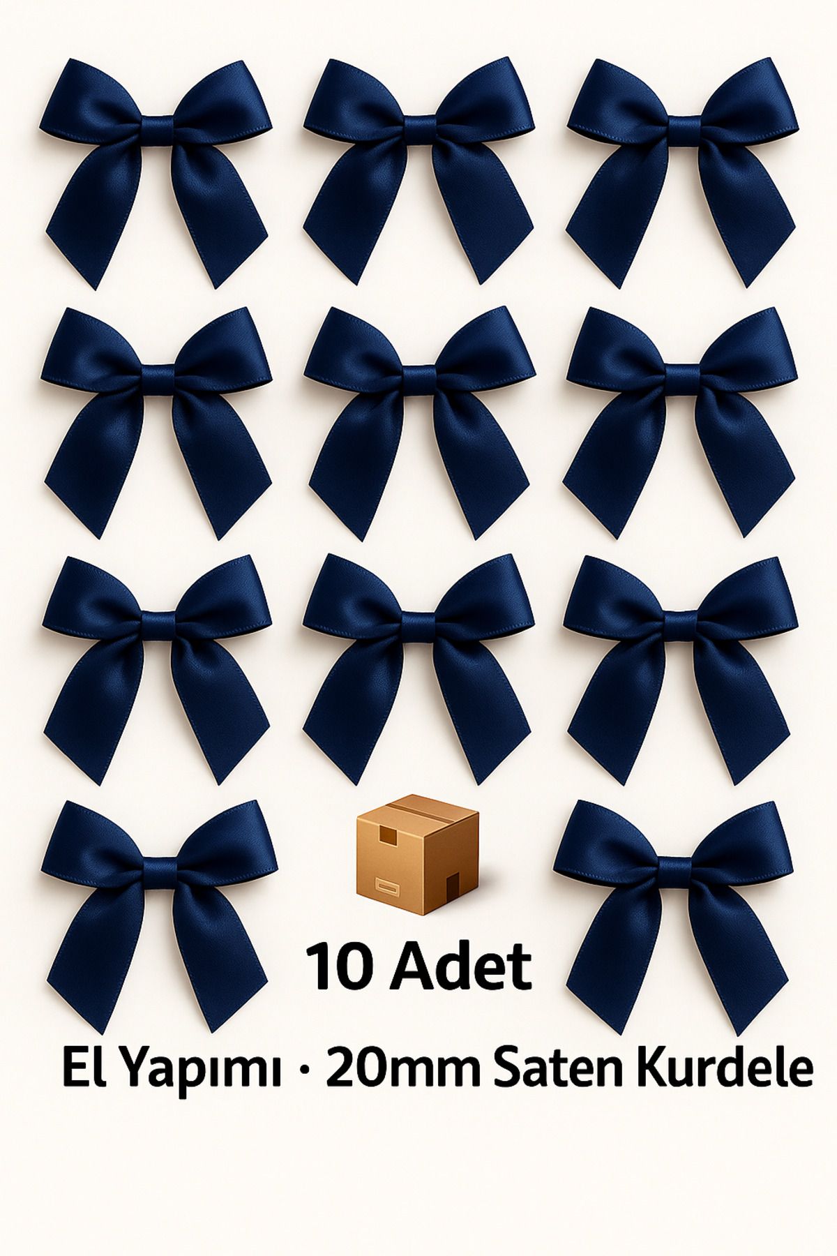 edalle 10 Adet Saten Fiyonk Kurdele 20mm Saten Kurdele